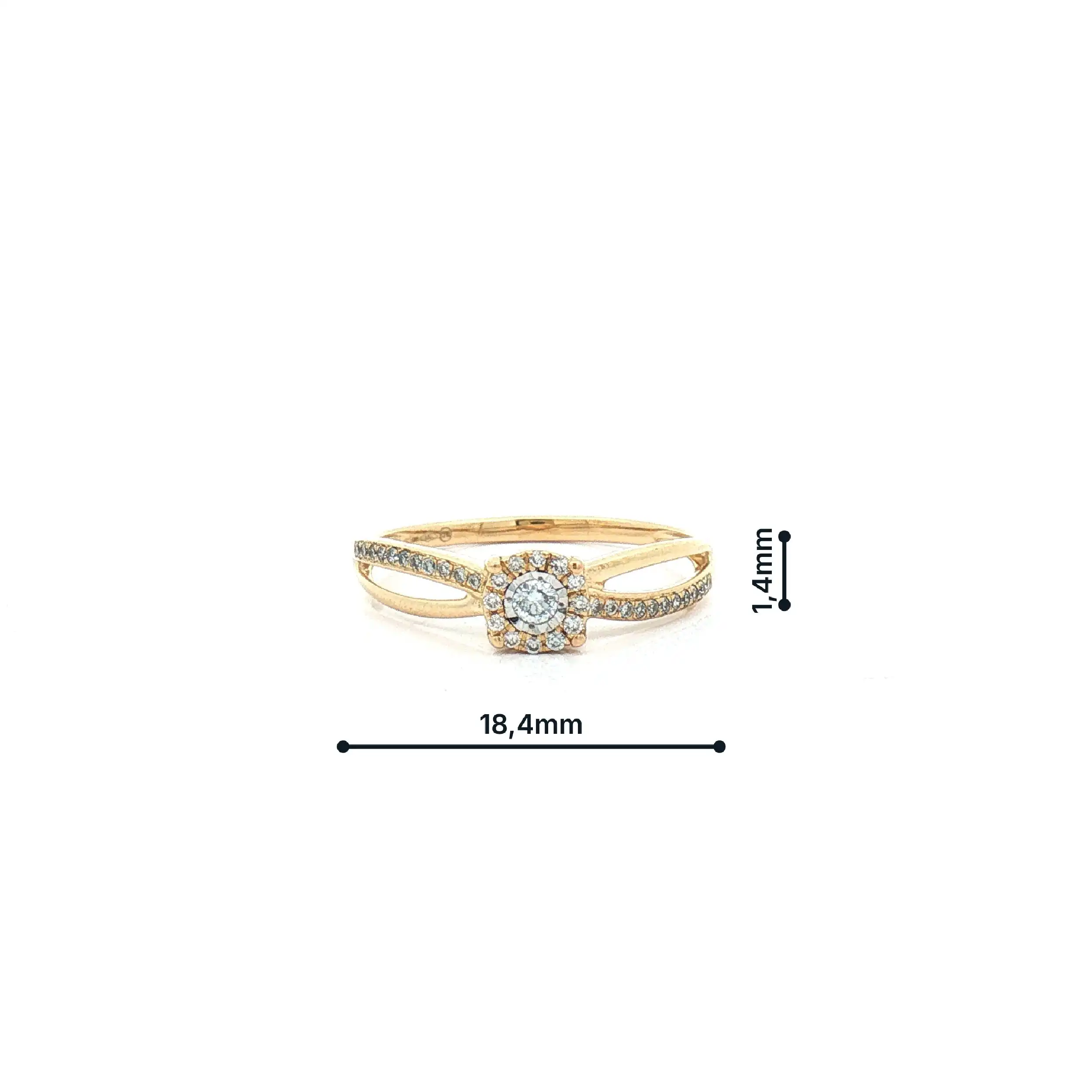 Ring Gelbgold mit Brillanten