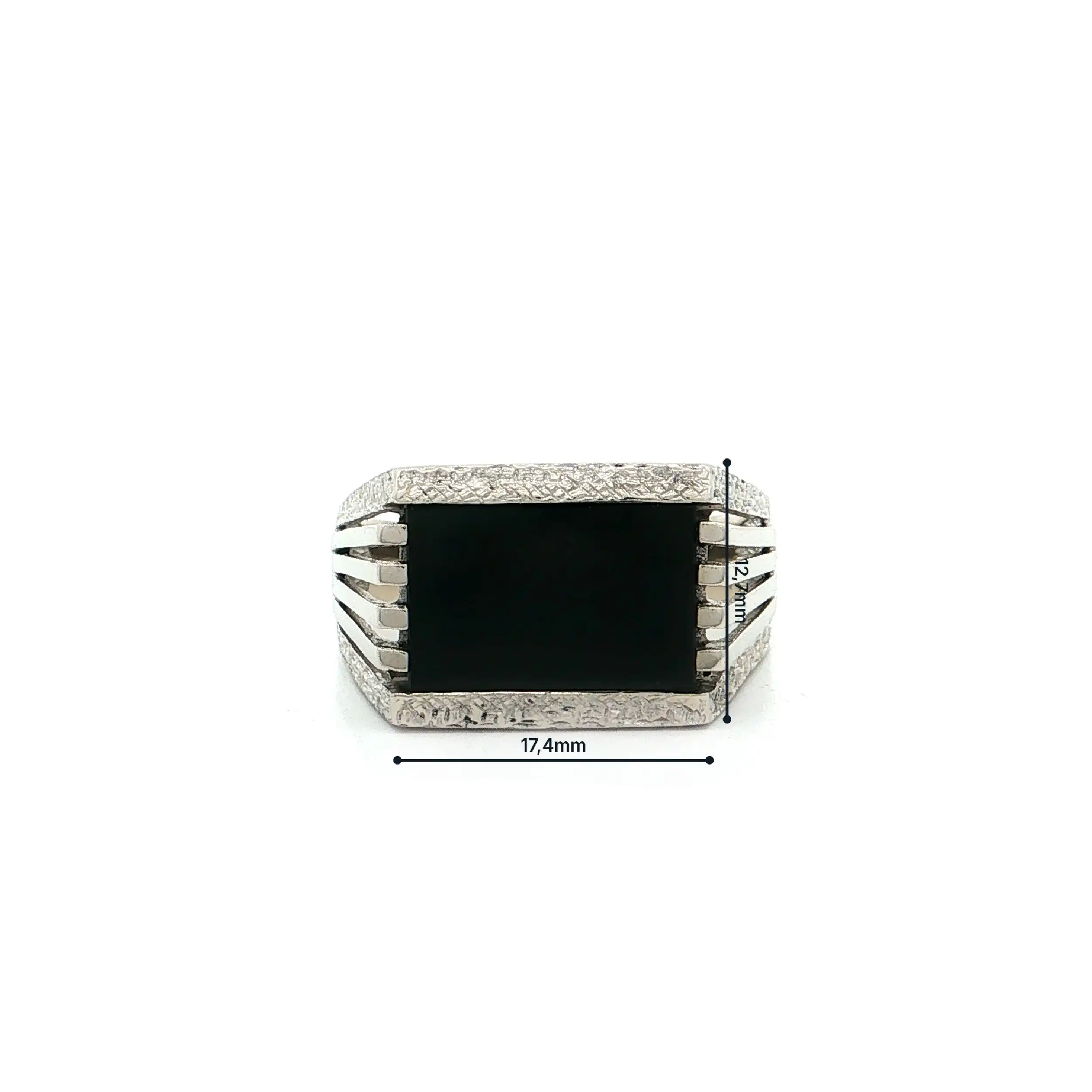 Ring Weißgold mit schwarzem Onyx Ring Weißgold mit schwarzem Onyx