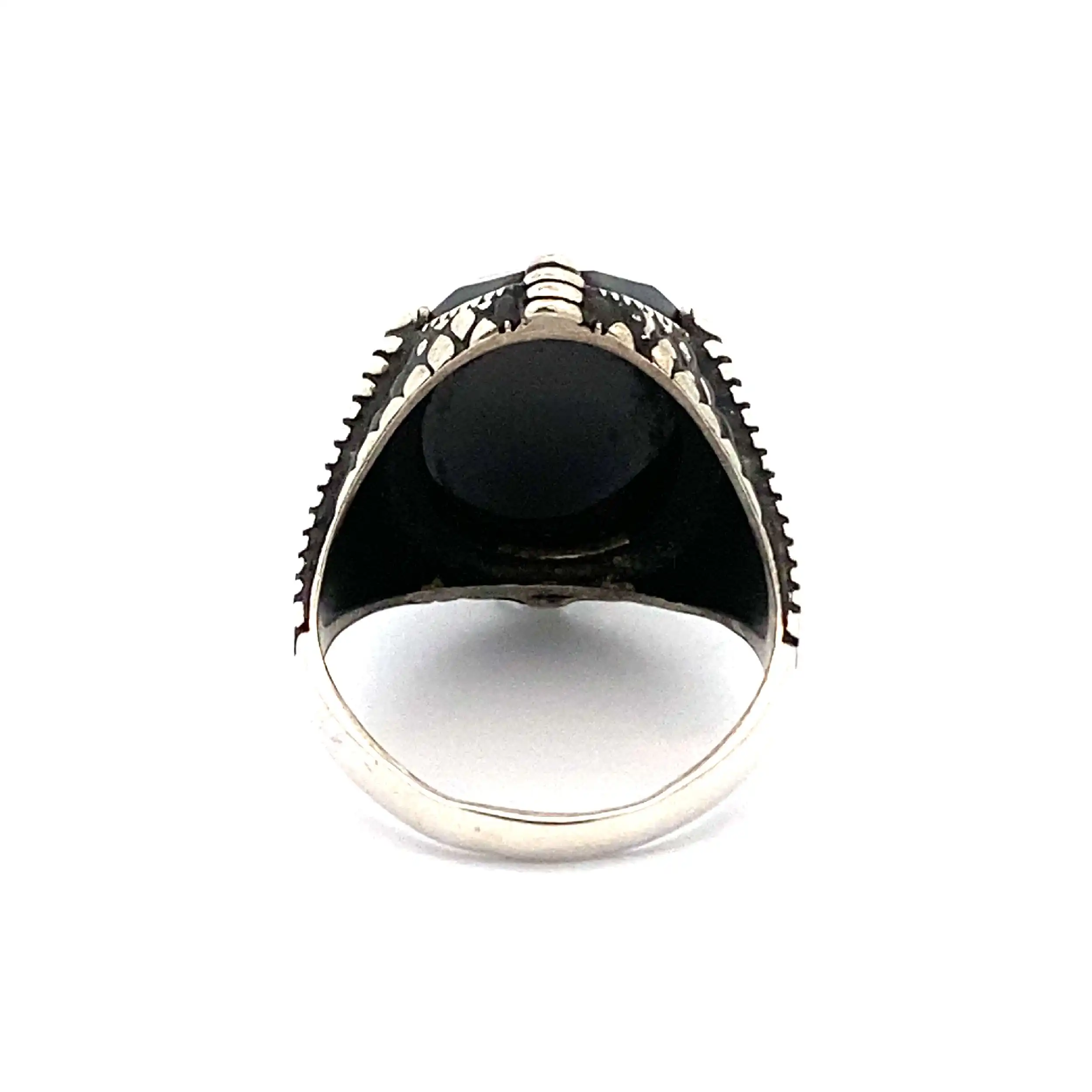 Silberring mit schwarzem Farbstein
