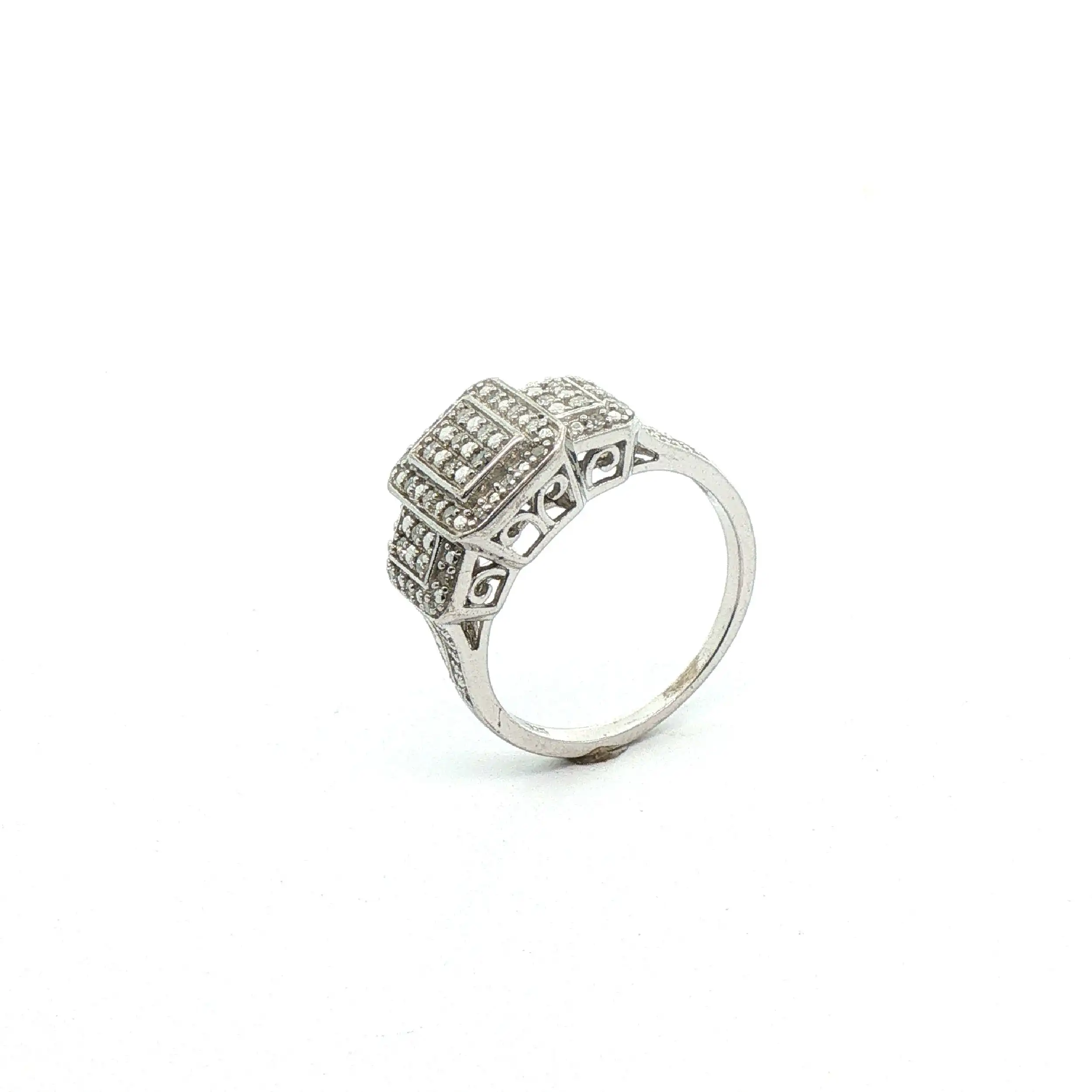 Ring Silber mit Diamanten Ring Silber mit Diamanten