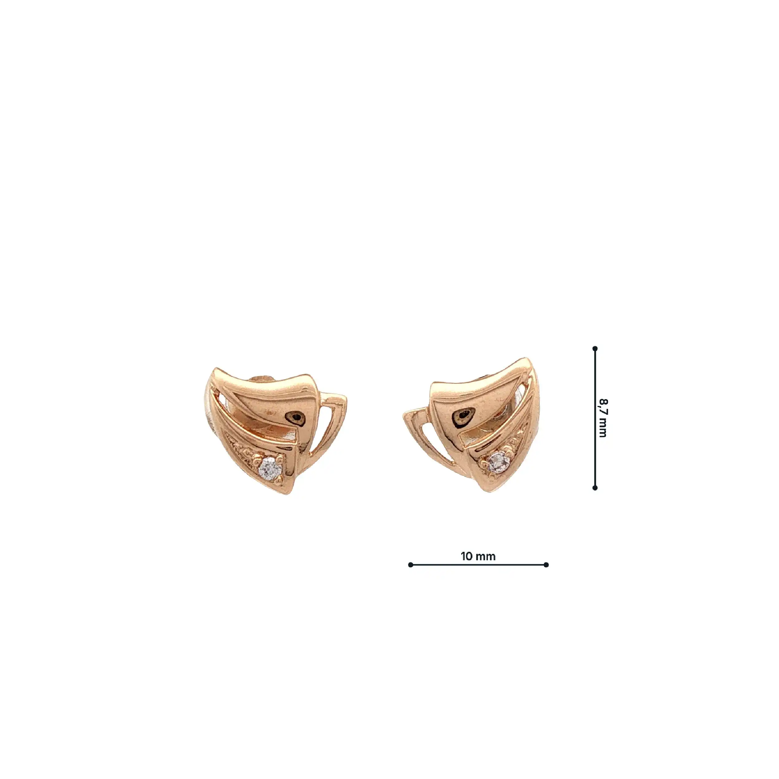 Ohrstecker Gelbgold mit Zirkonia Ohrstecker Gelbgold mit Zirkonia