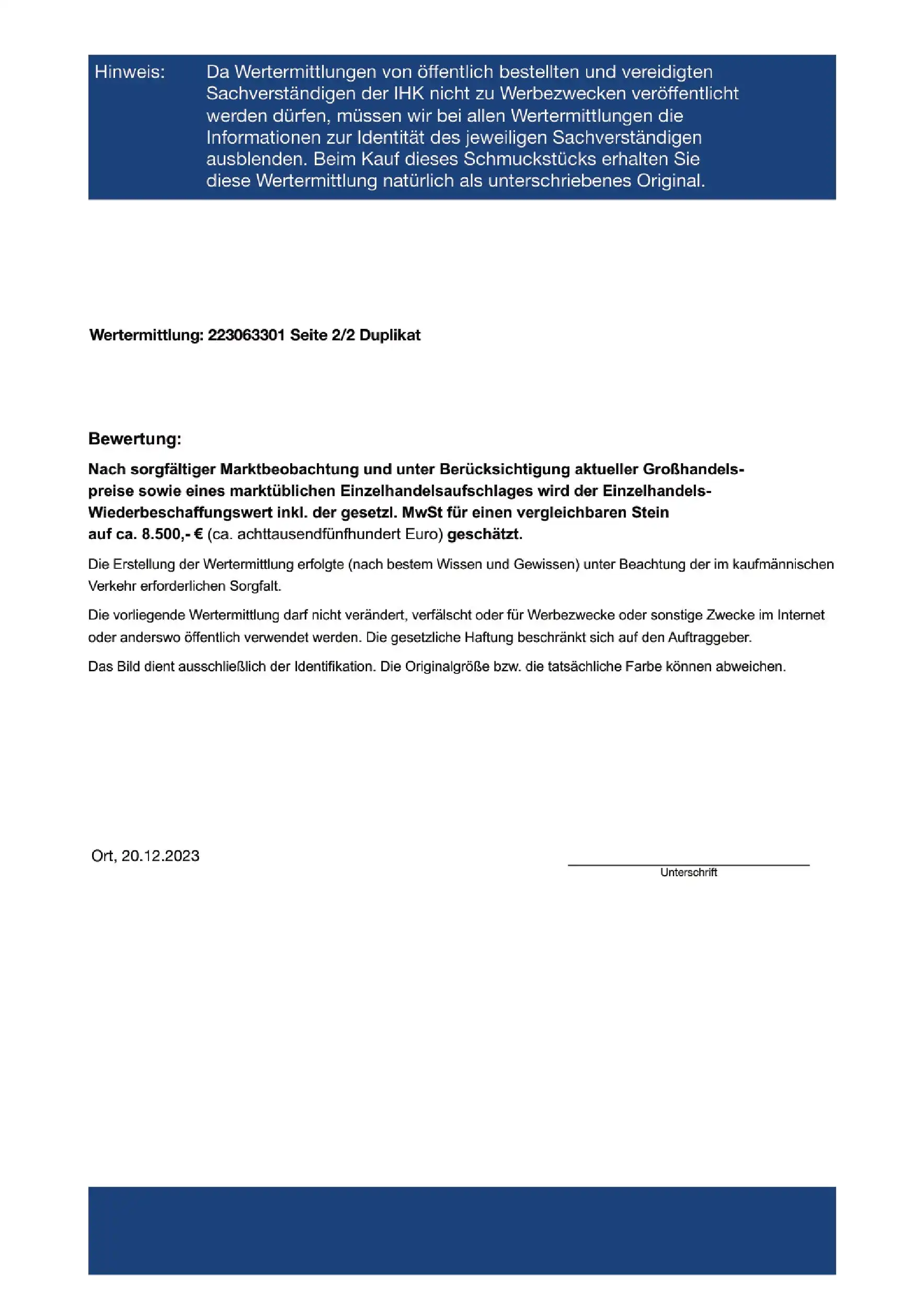 Aquamarin mit Expertise von EPL Aquamarin mit Expertise von EPL