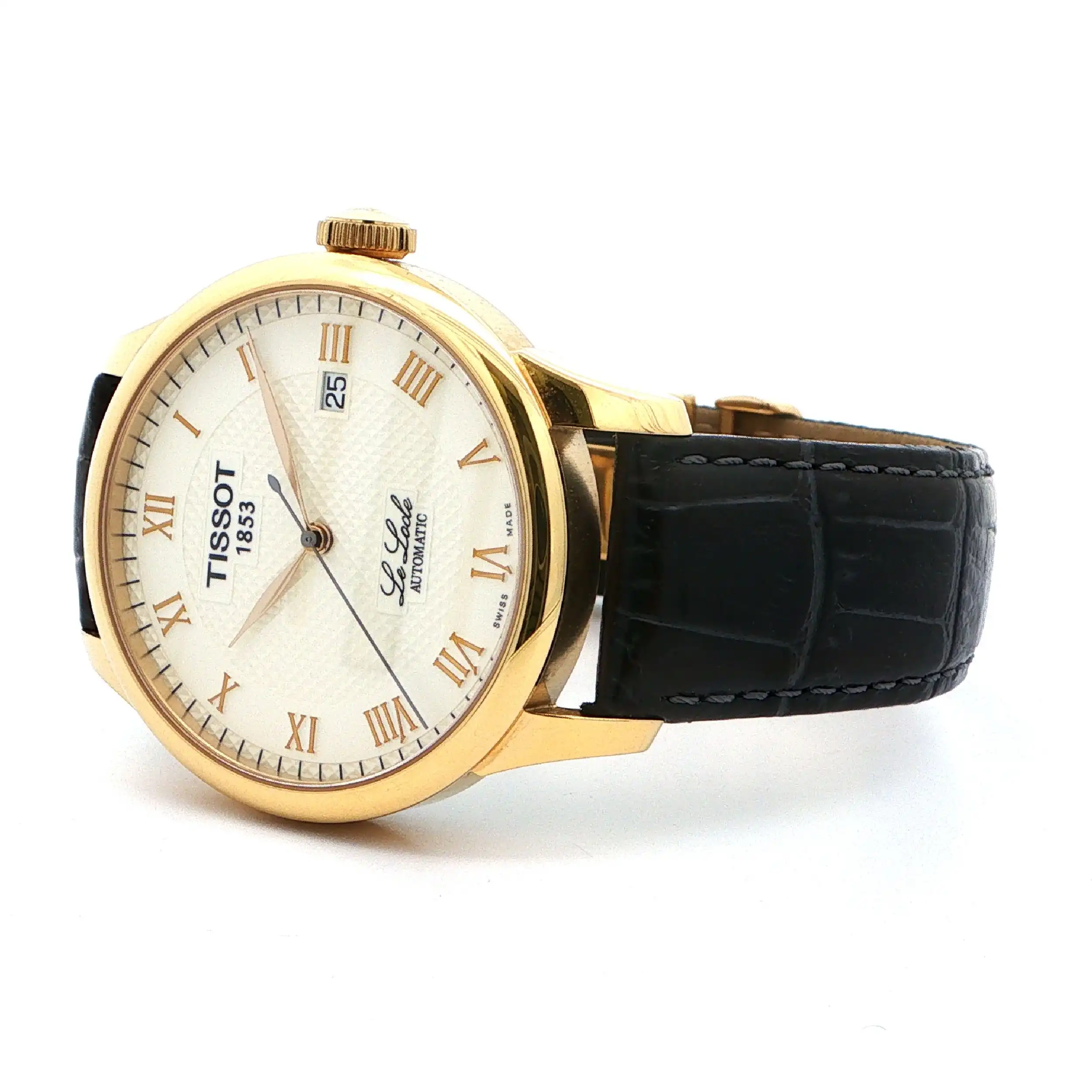 Herrenuhr Tissot Le Locle Stahl/vergoldet mit Lederband Automatik