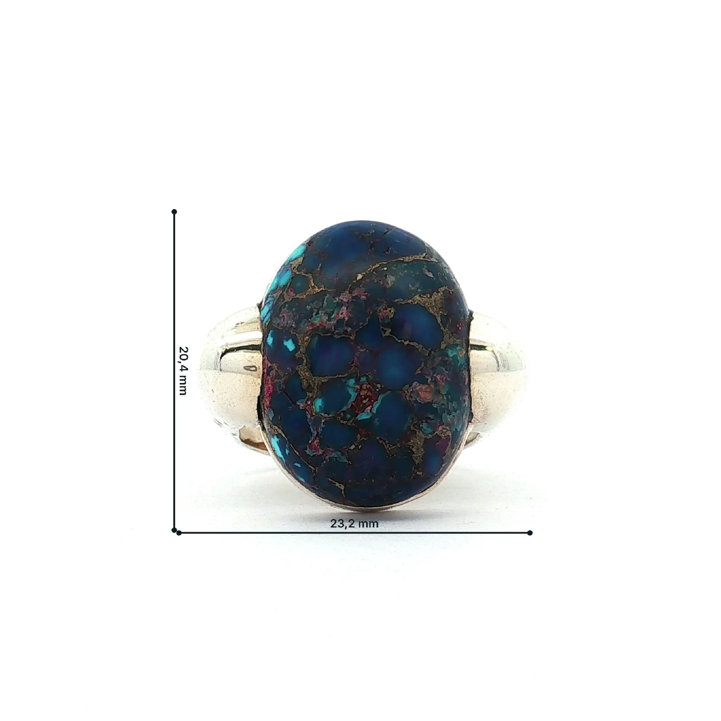 Ring Silber mit Lila Mohave Türkis