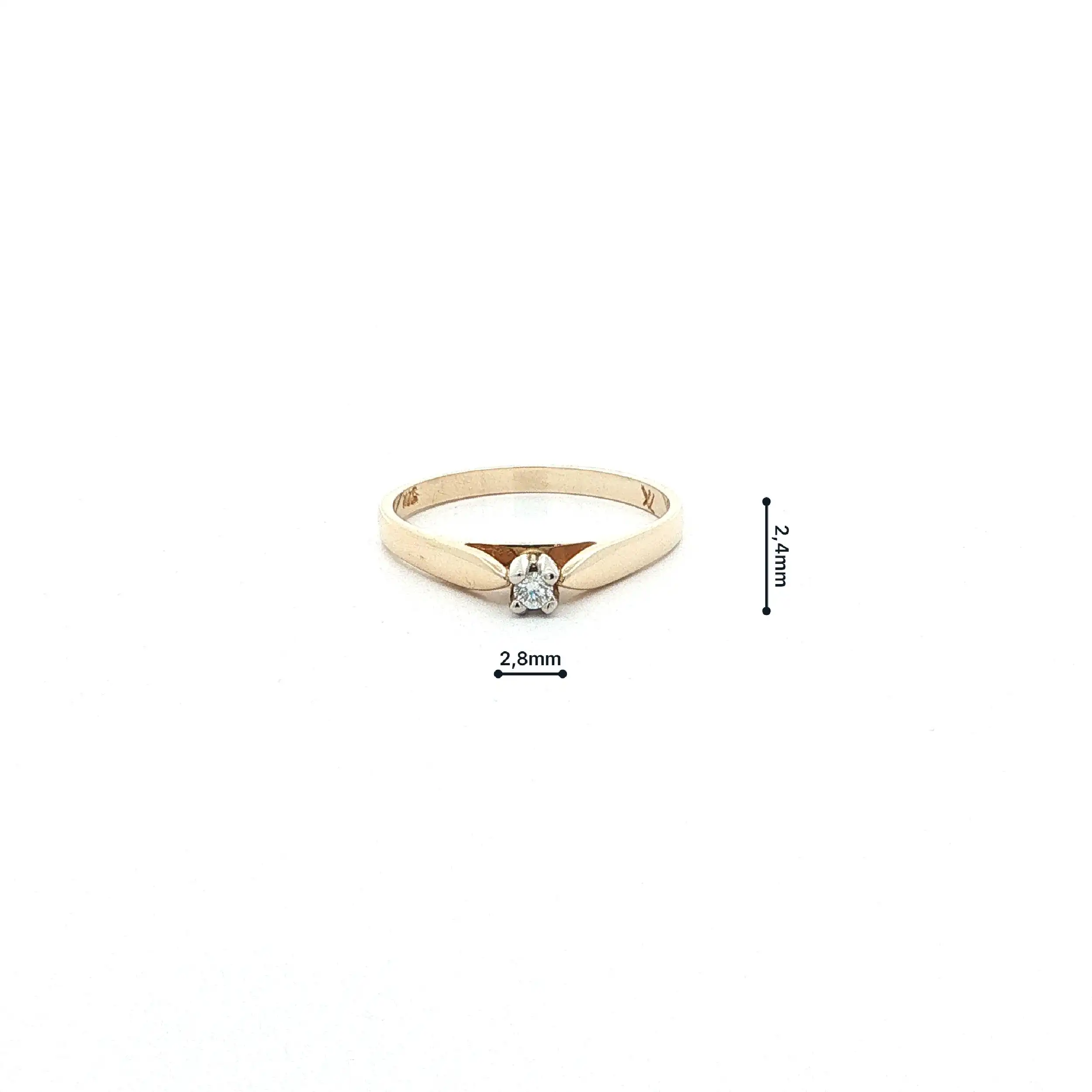 Ring Gelbgold mit Brillant
