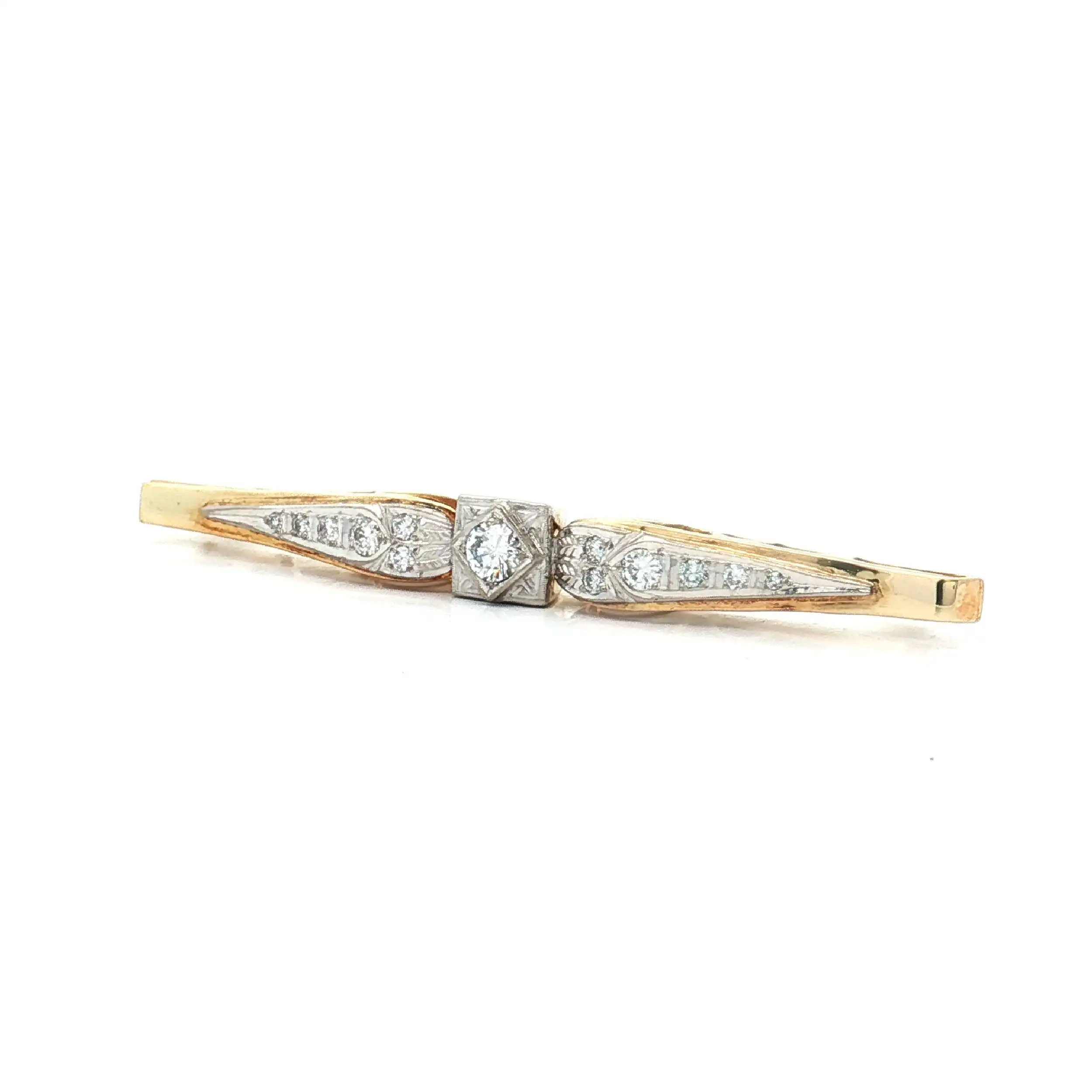 Nadel Bicolor mit Brillanten Nadel Bicolor mit Brillanten