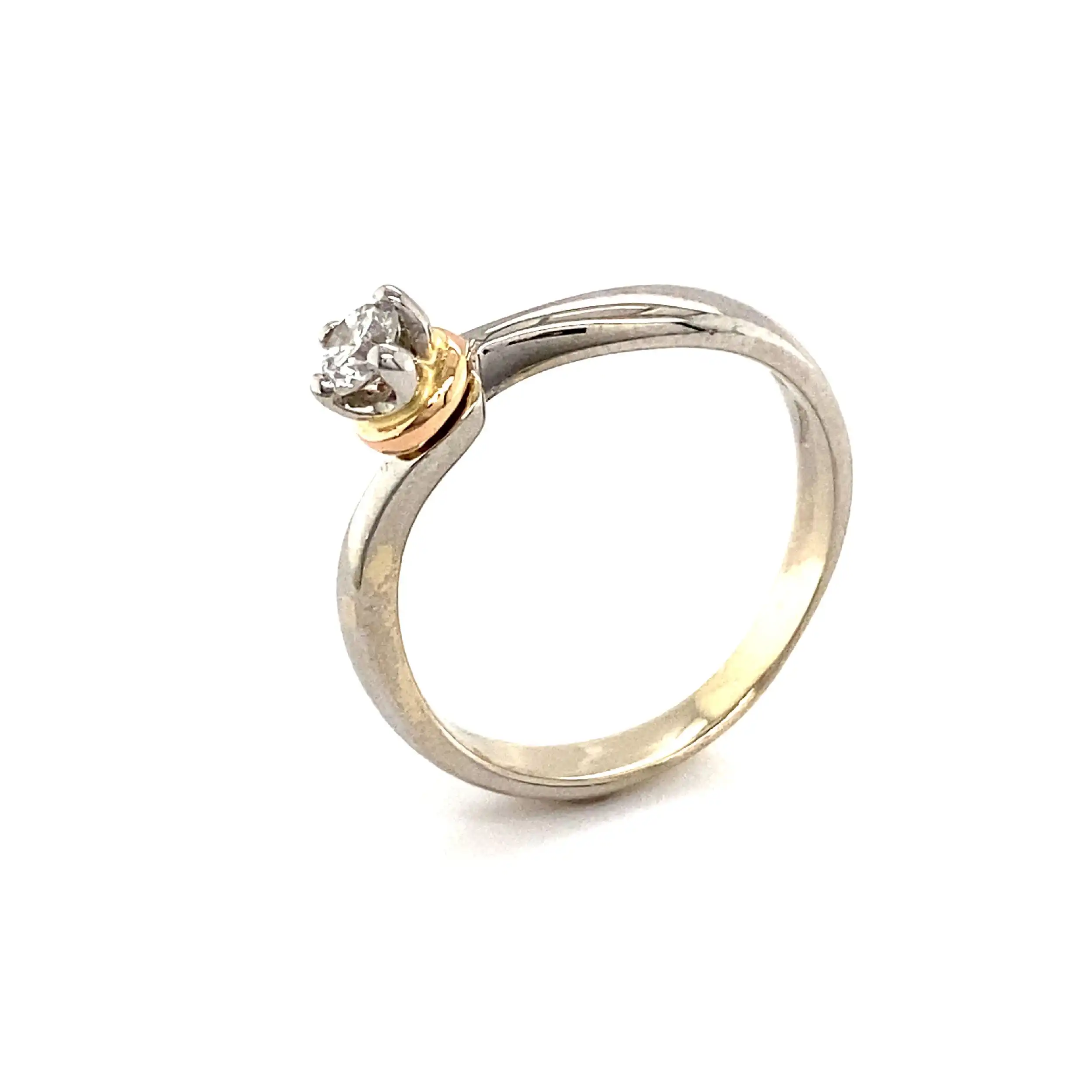Ring Bicolor mit Brillant Ring Bicolor mit Brillant