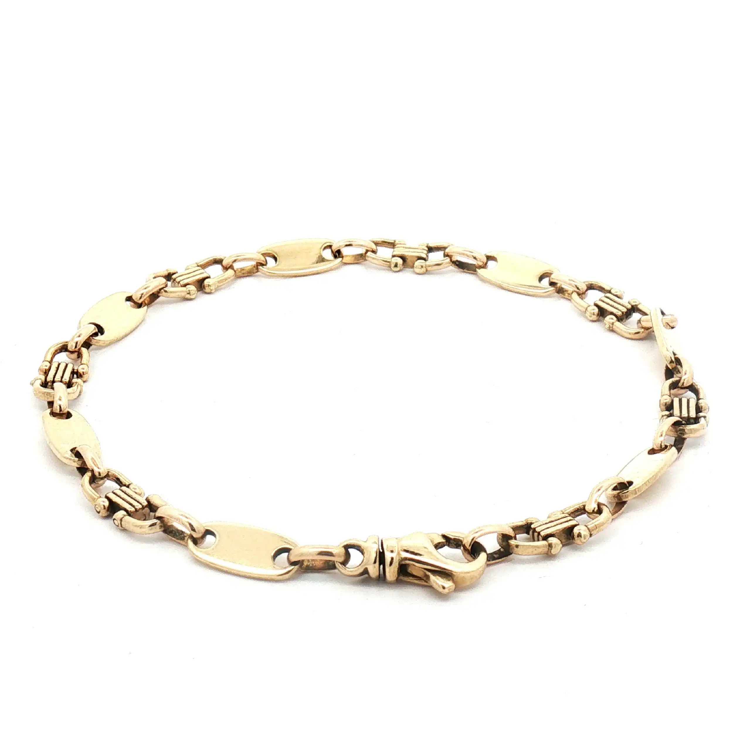 Plattenarmband Gelbgold