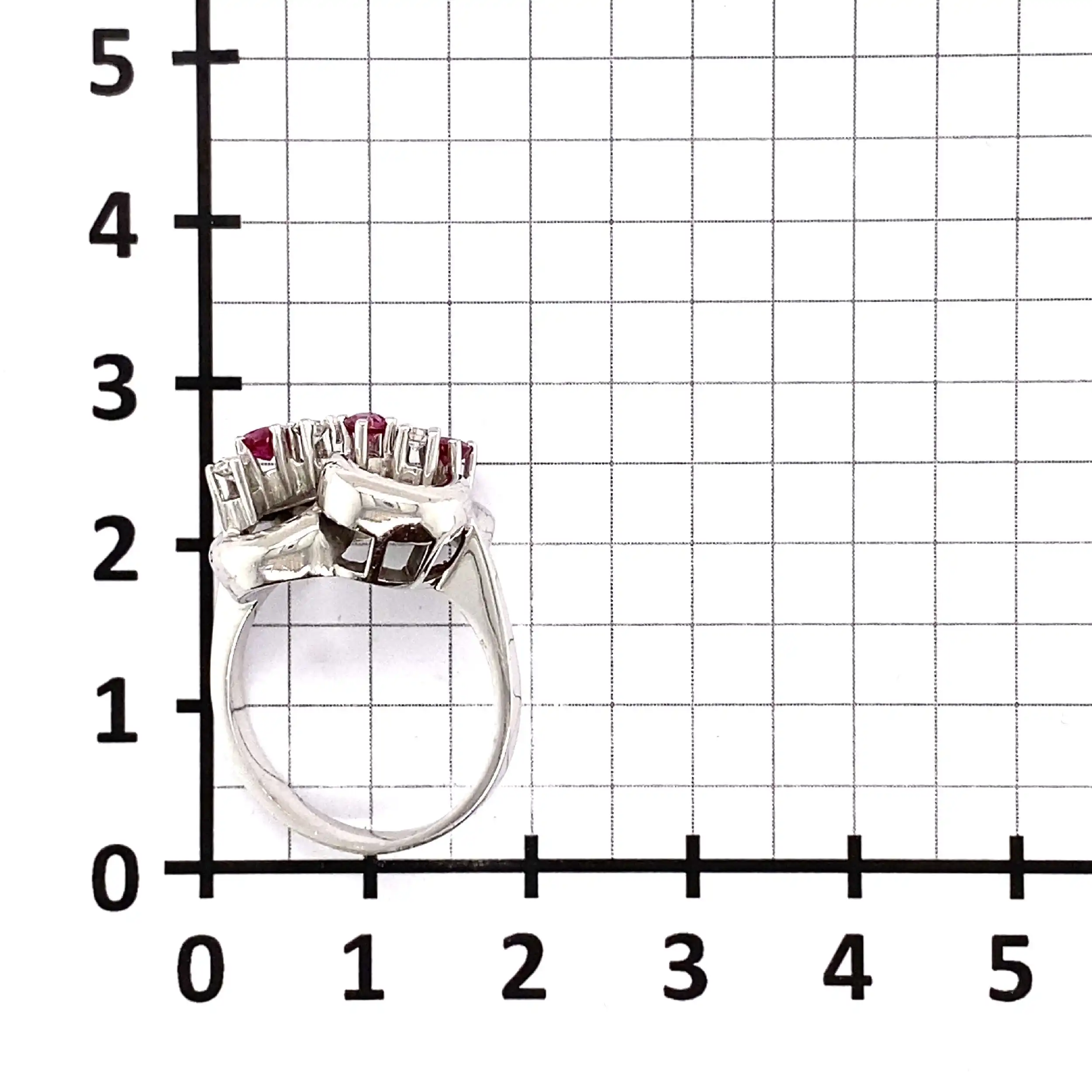 Ring Weißgold mit Rubinen & Brillanten