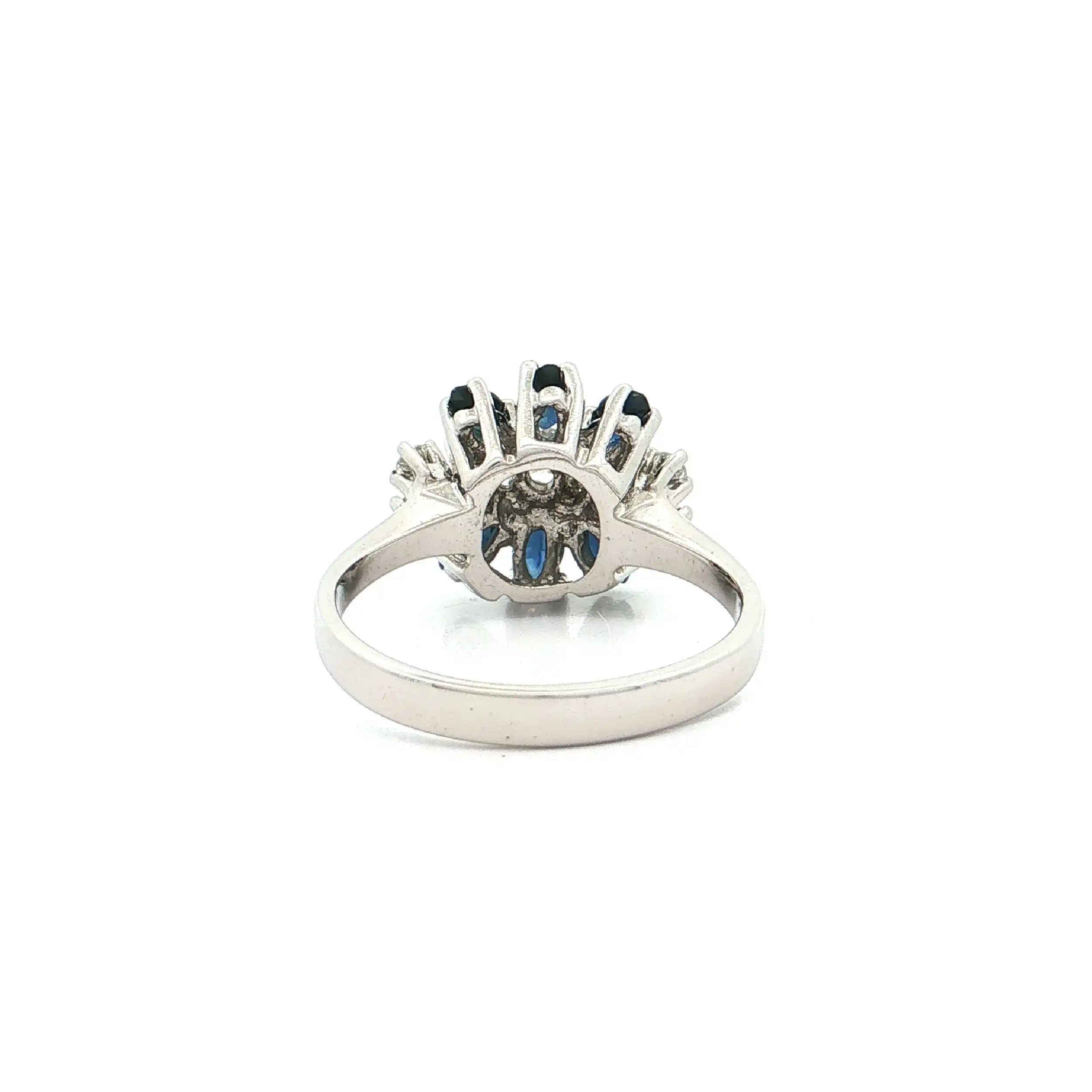Ring Weißgold mit Saphiren und Brillanten