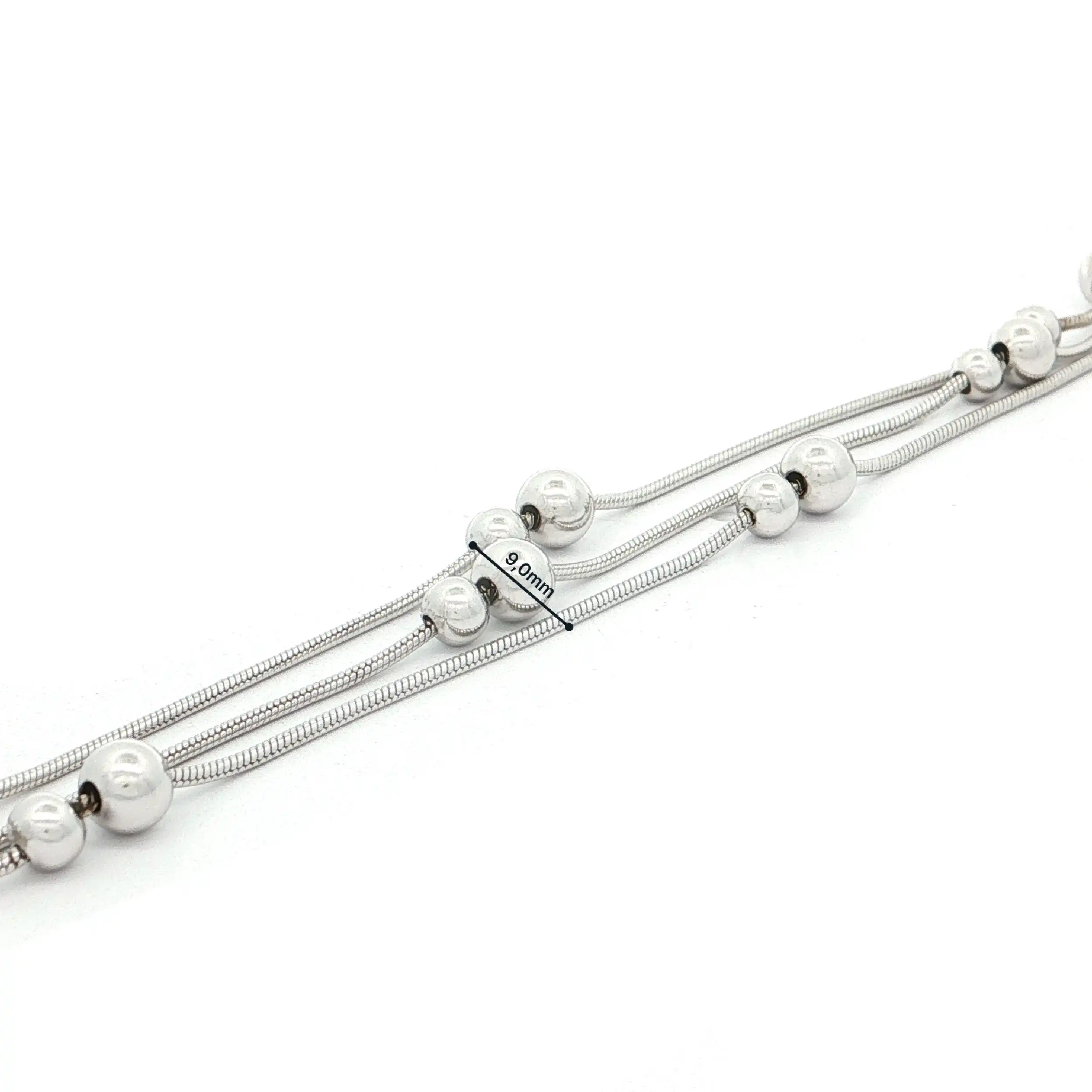 Fußkettchen Silber mit Kugeln