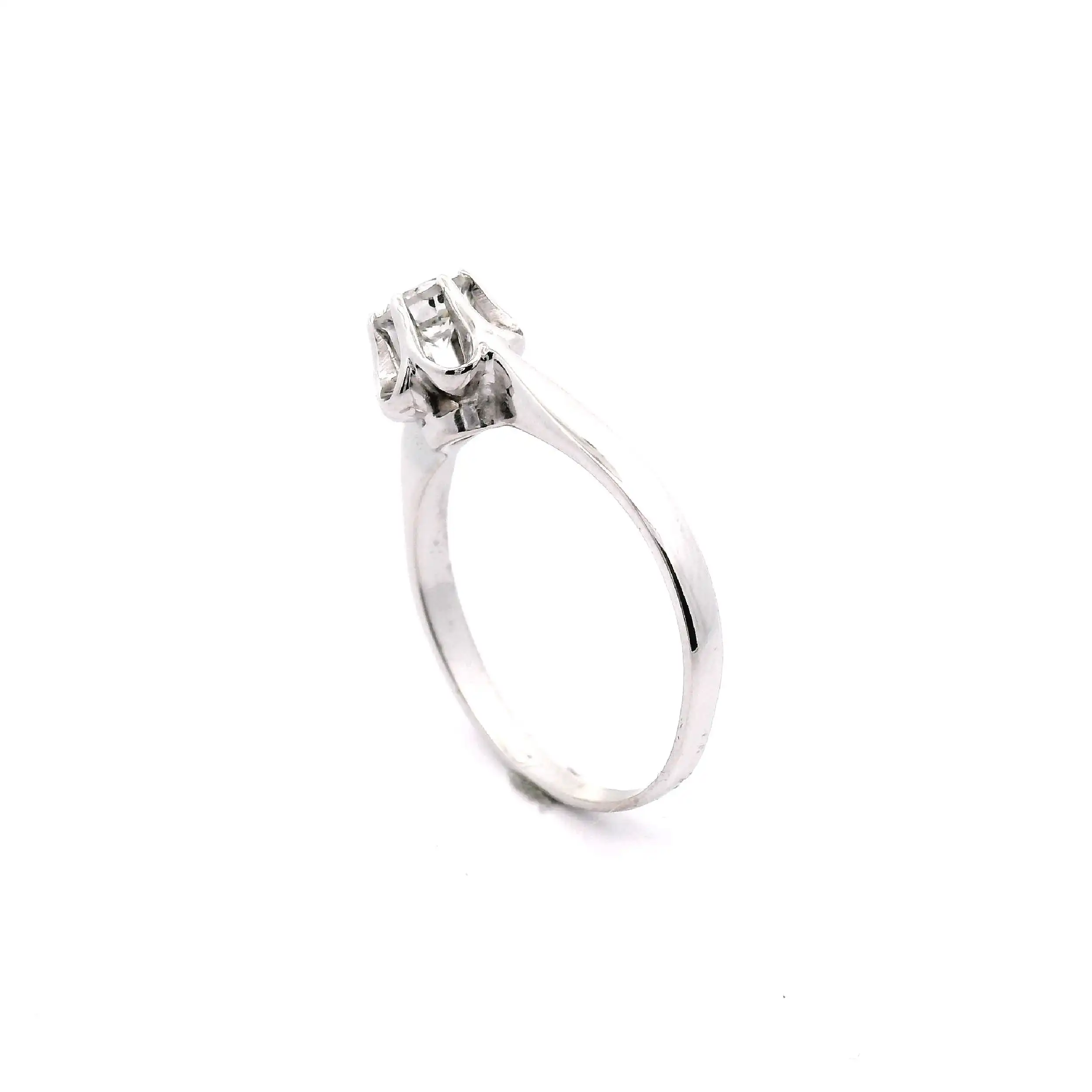 Ring Weißgold mit Brillant Ring Weißgold mit Brillant