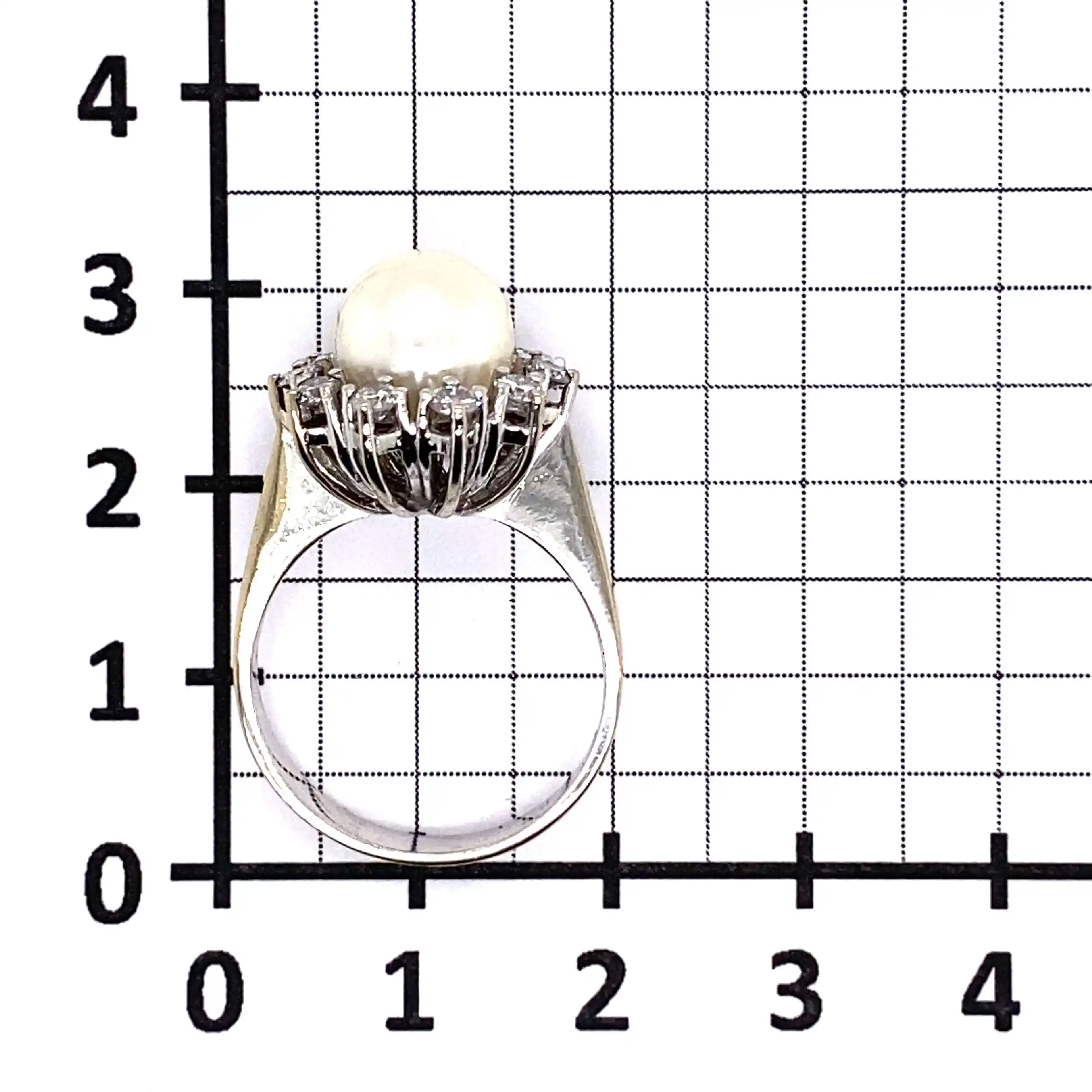 Ring Weißgold mit Perle & Brillanten