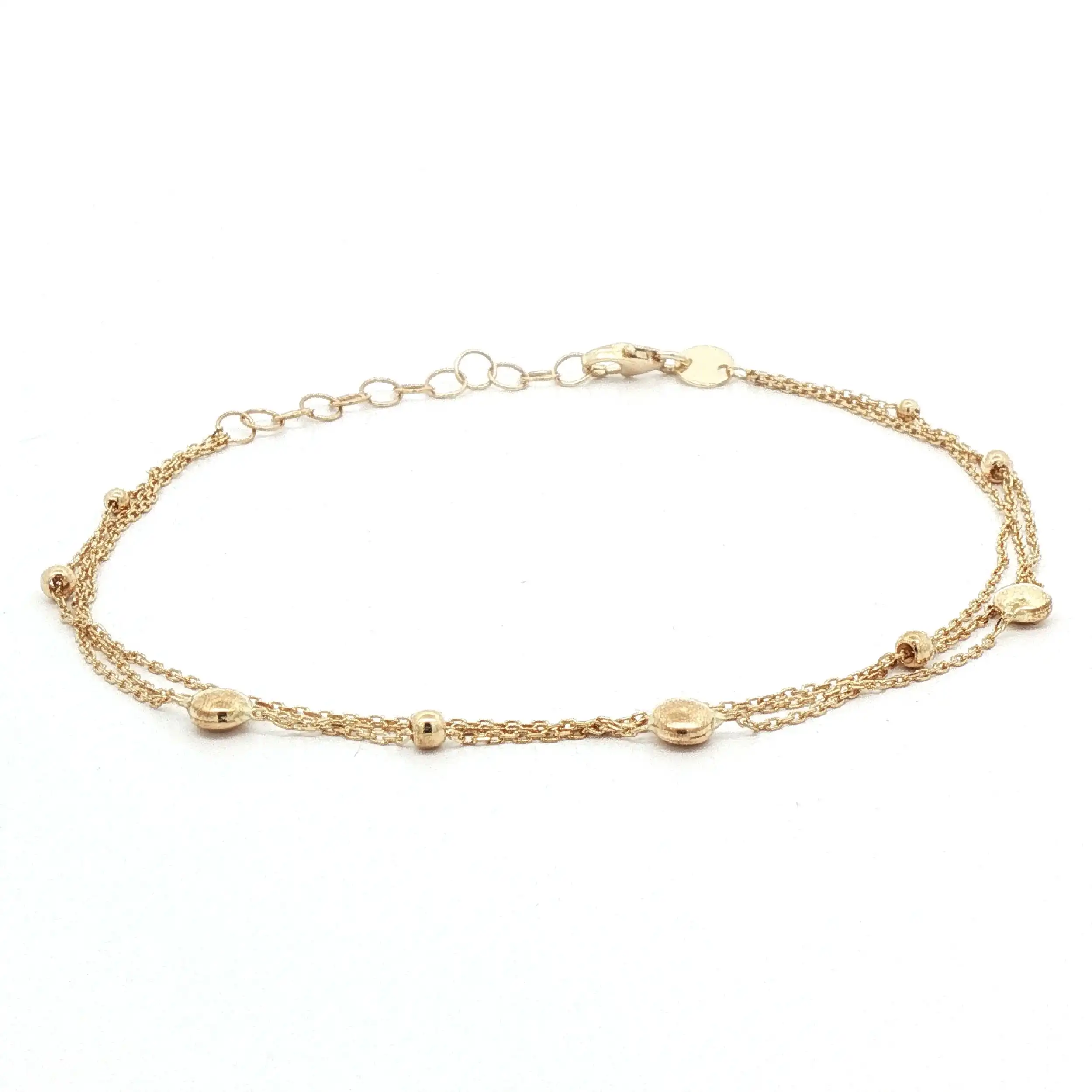 Armband Gelbgold dreireihig mit Kügelchen Armband Gelbgold dreireihig mit Kügelchen