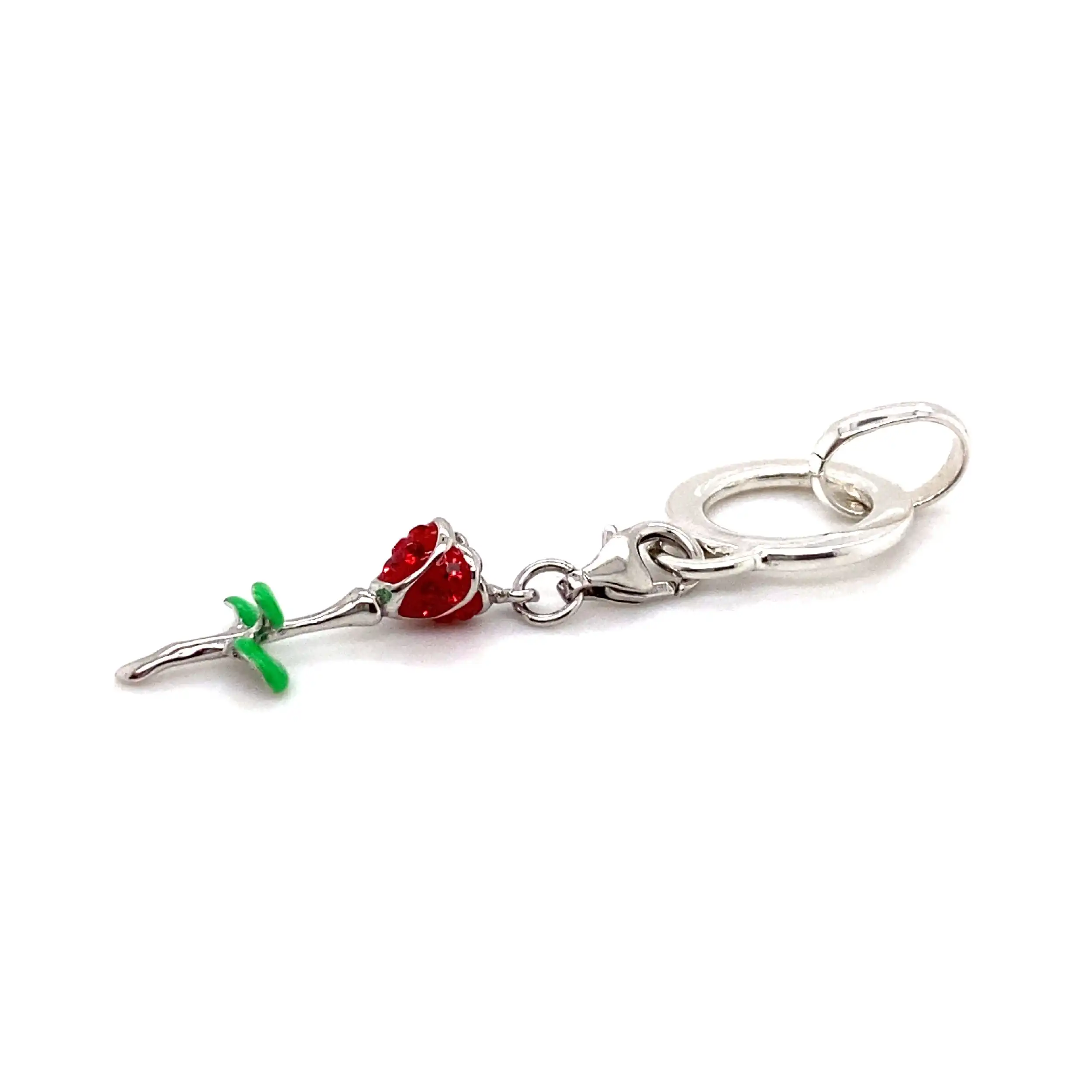 Silberanhänger Carrier mit Charm Rose Silberanhänger Carrier mit Charm Rose