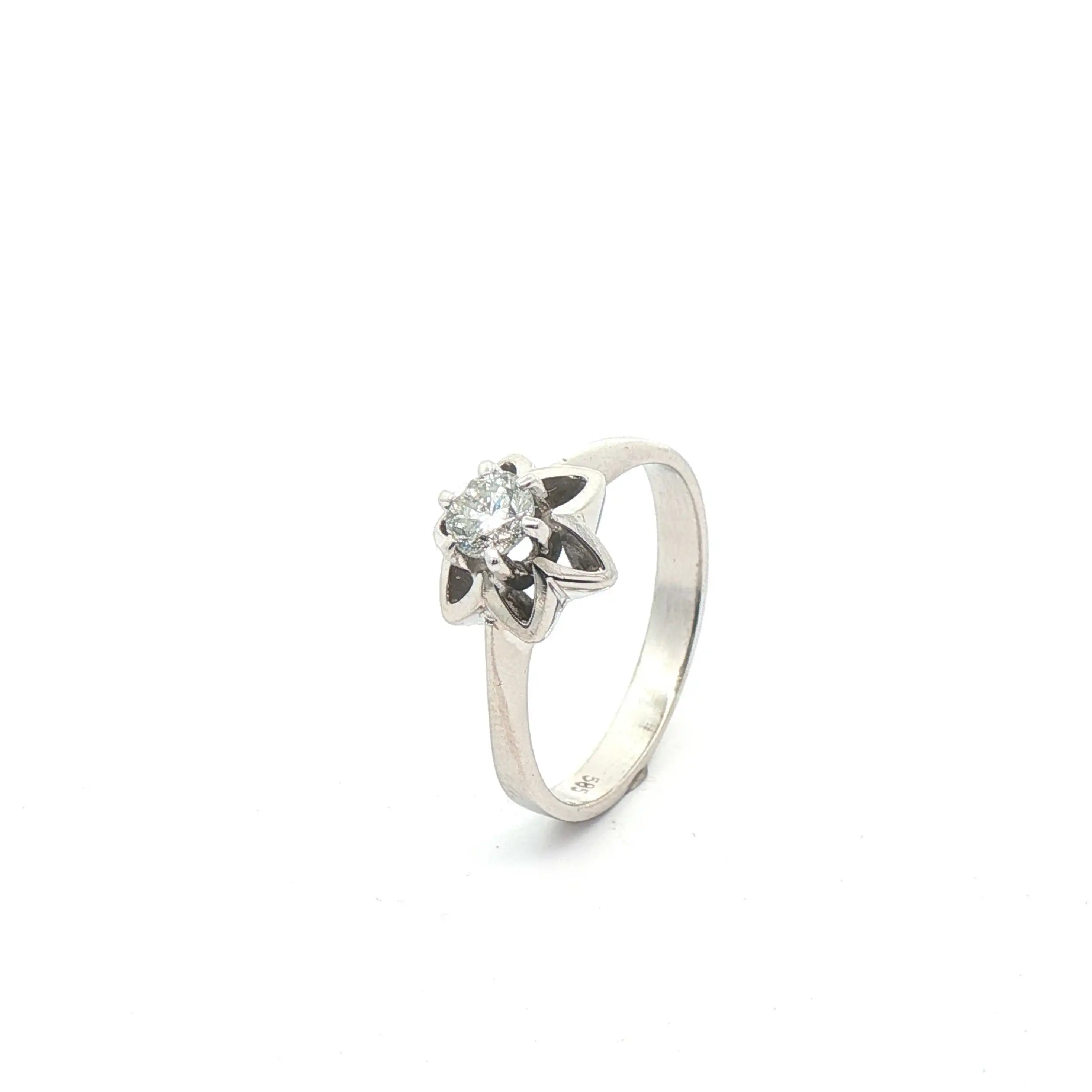 Ring Weißgold mit Brillant Ring Weißgold mit Brillant