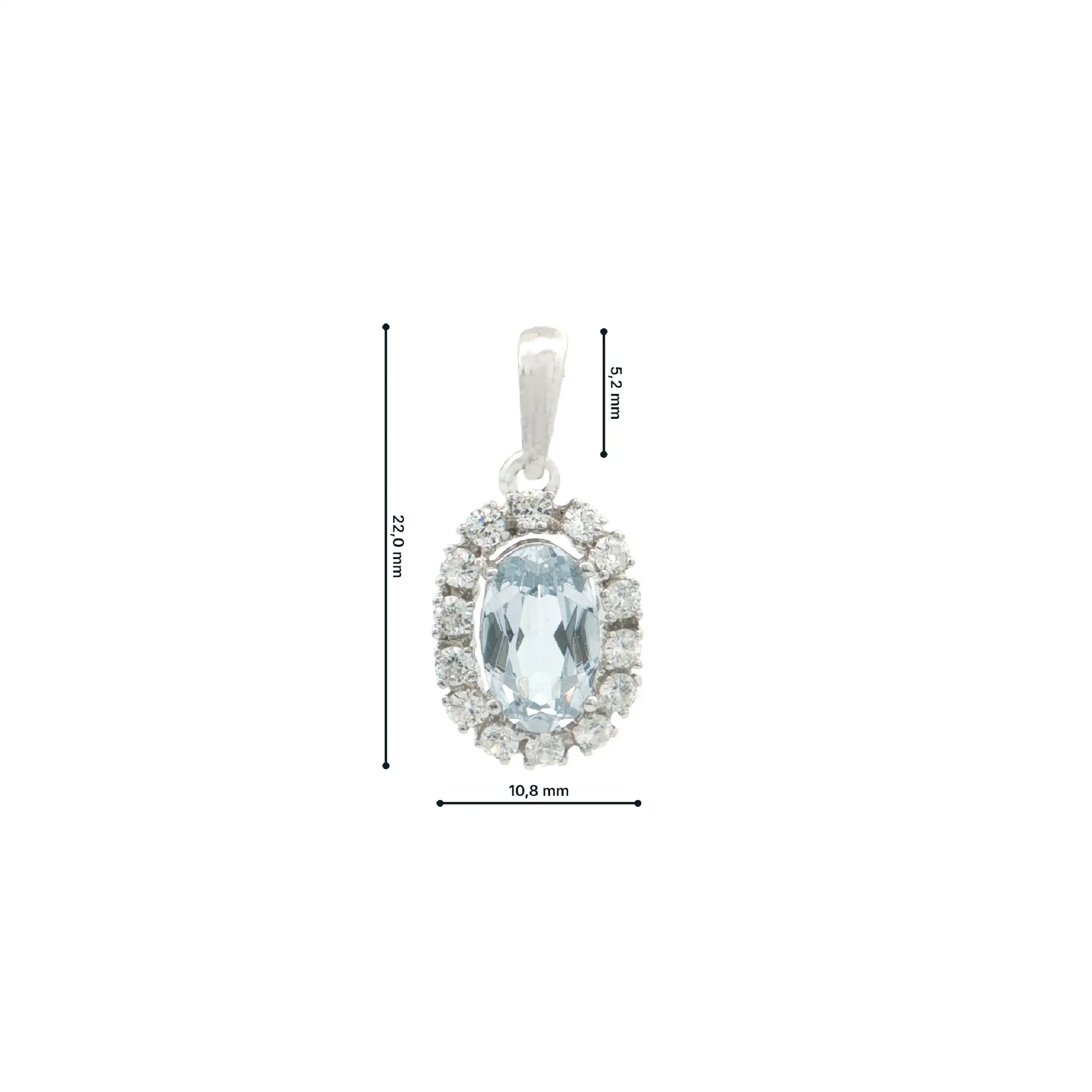 Anhänger Silber mit synthetischem Spinell und Zirkonia