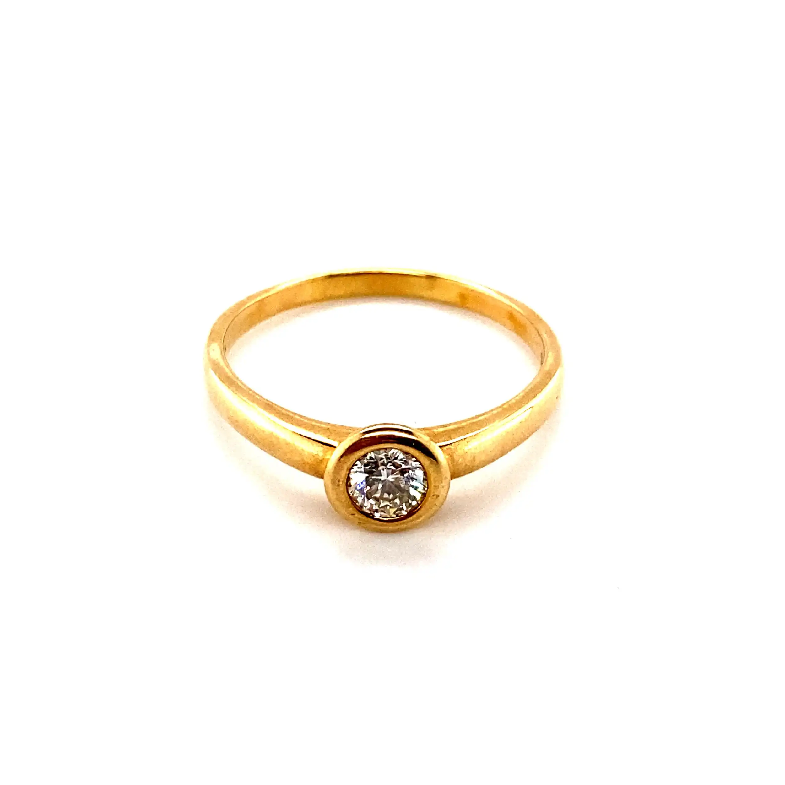 Solitärring Gelbgold mit Brillant Solitärring Gelbgold mit Brillant