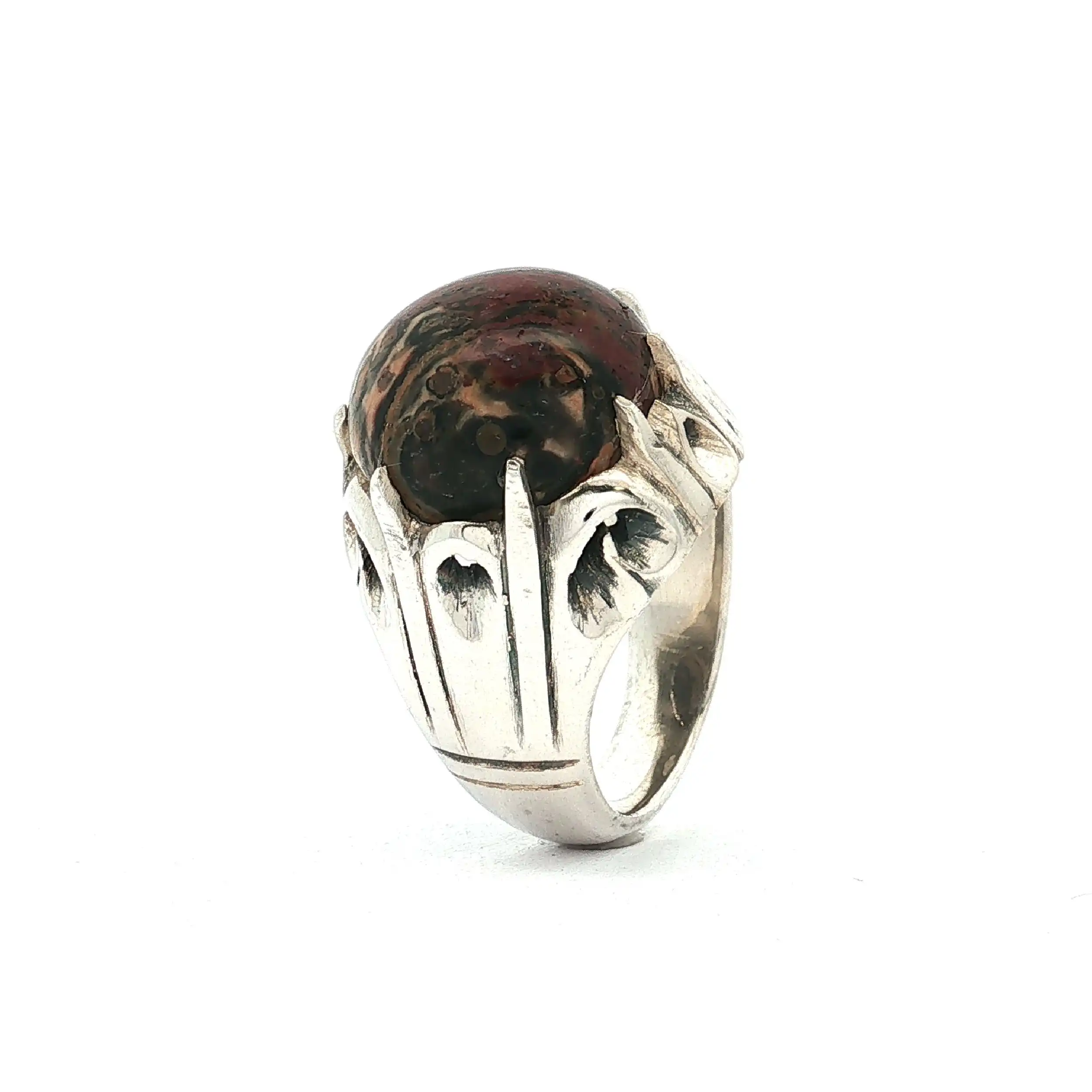Ring Silber mit Ozean-Jaspis