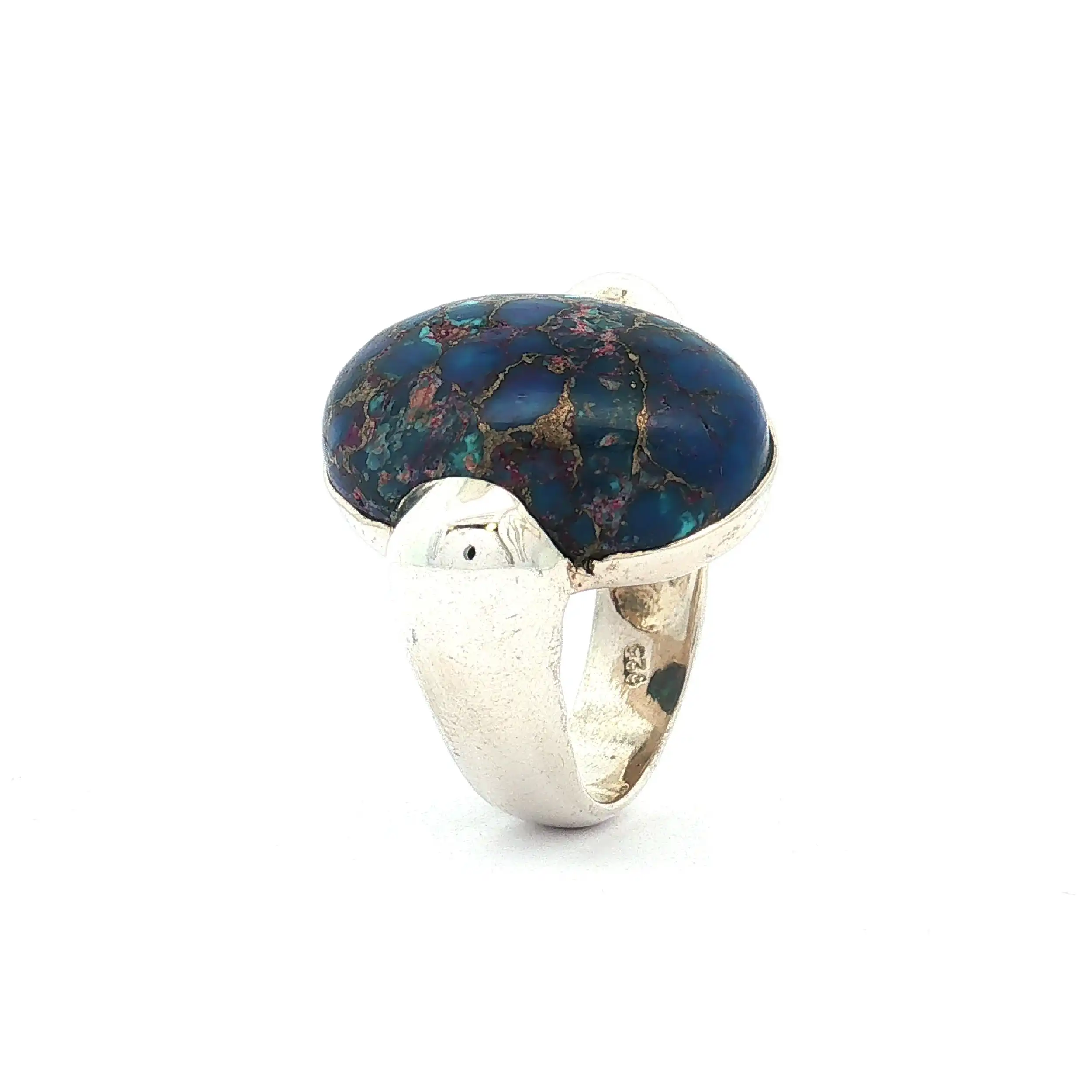 Ring Silber mit Lila Mohave Türkis