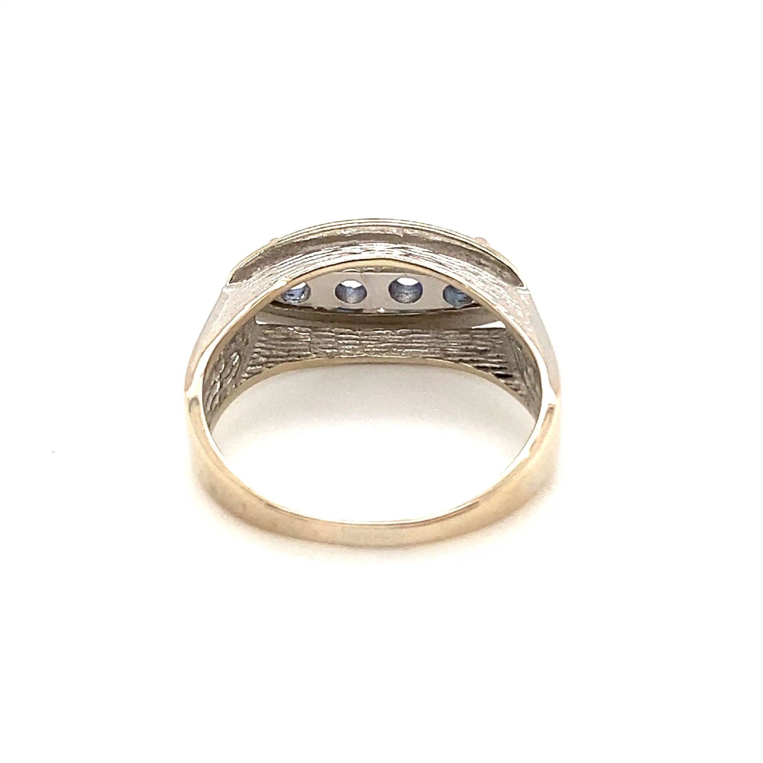 Ring Weißgold mit blauen Farbsteinen Ring Weißgold mit blauen Farbsteinen