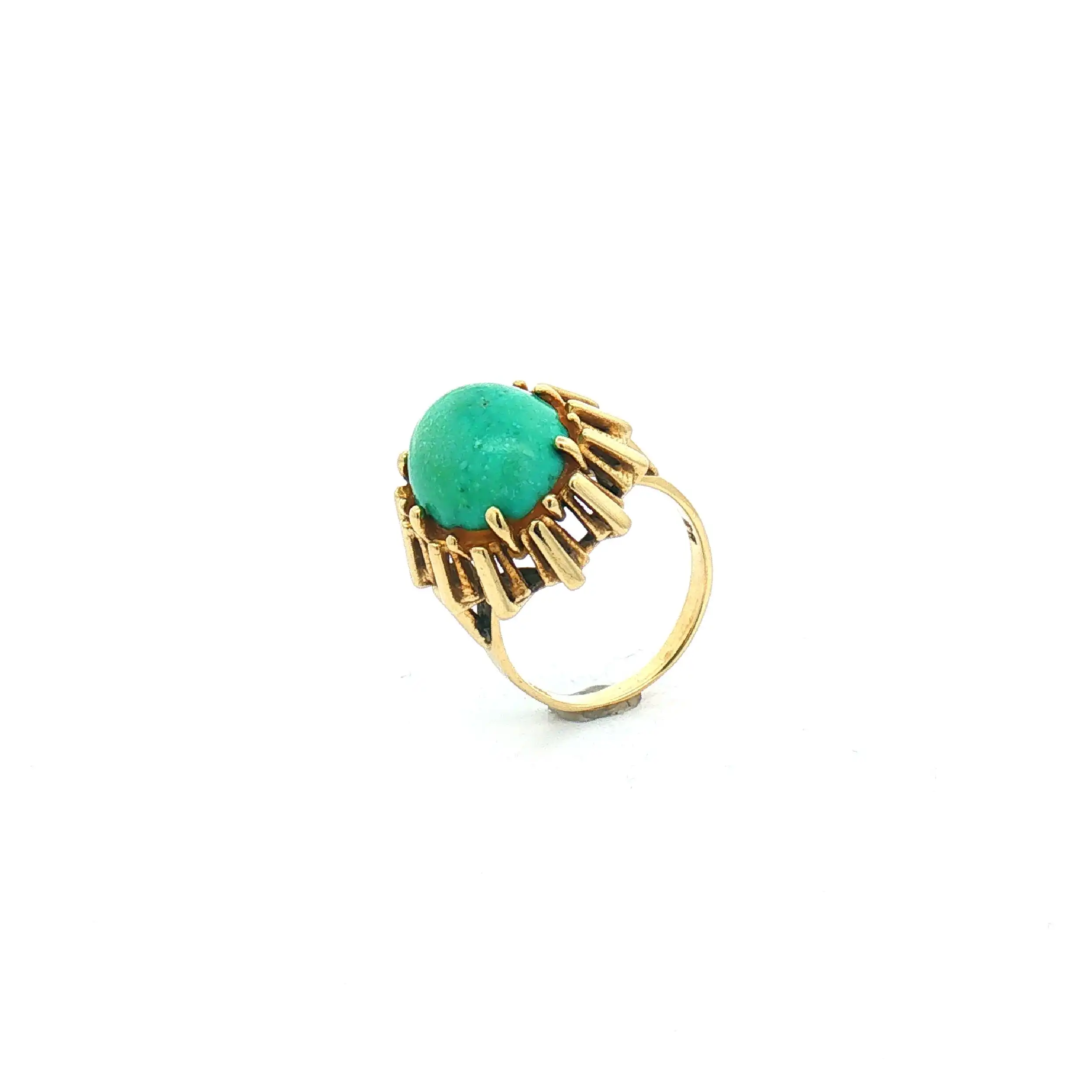 Ring Gelbgold mit Türkis Cabochon Ring Gelbgold mit Türkis Cabochon