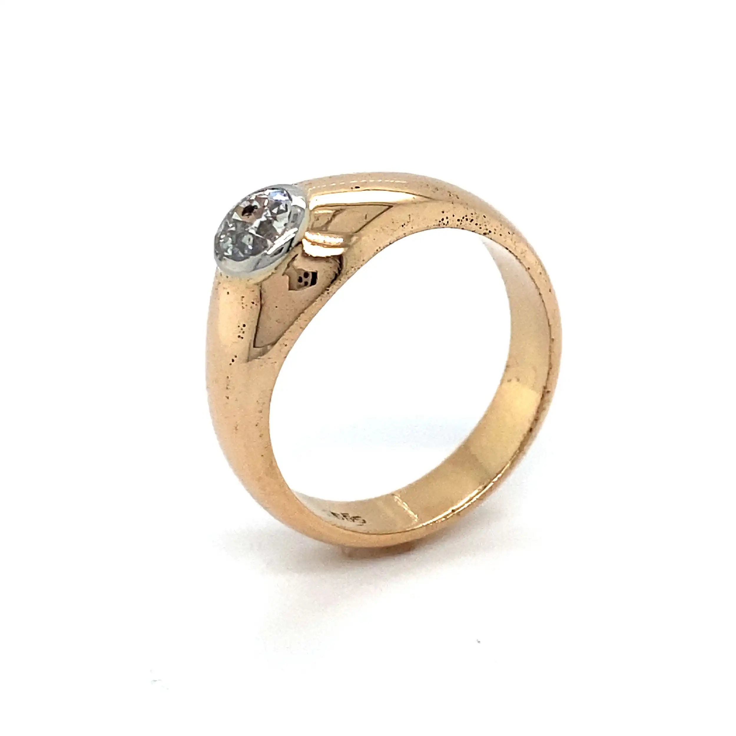 Ring Bicolor mit Altschliffdiamant Ring Bicolor mit Altschliffdiamant
