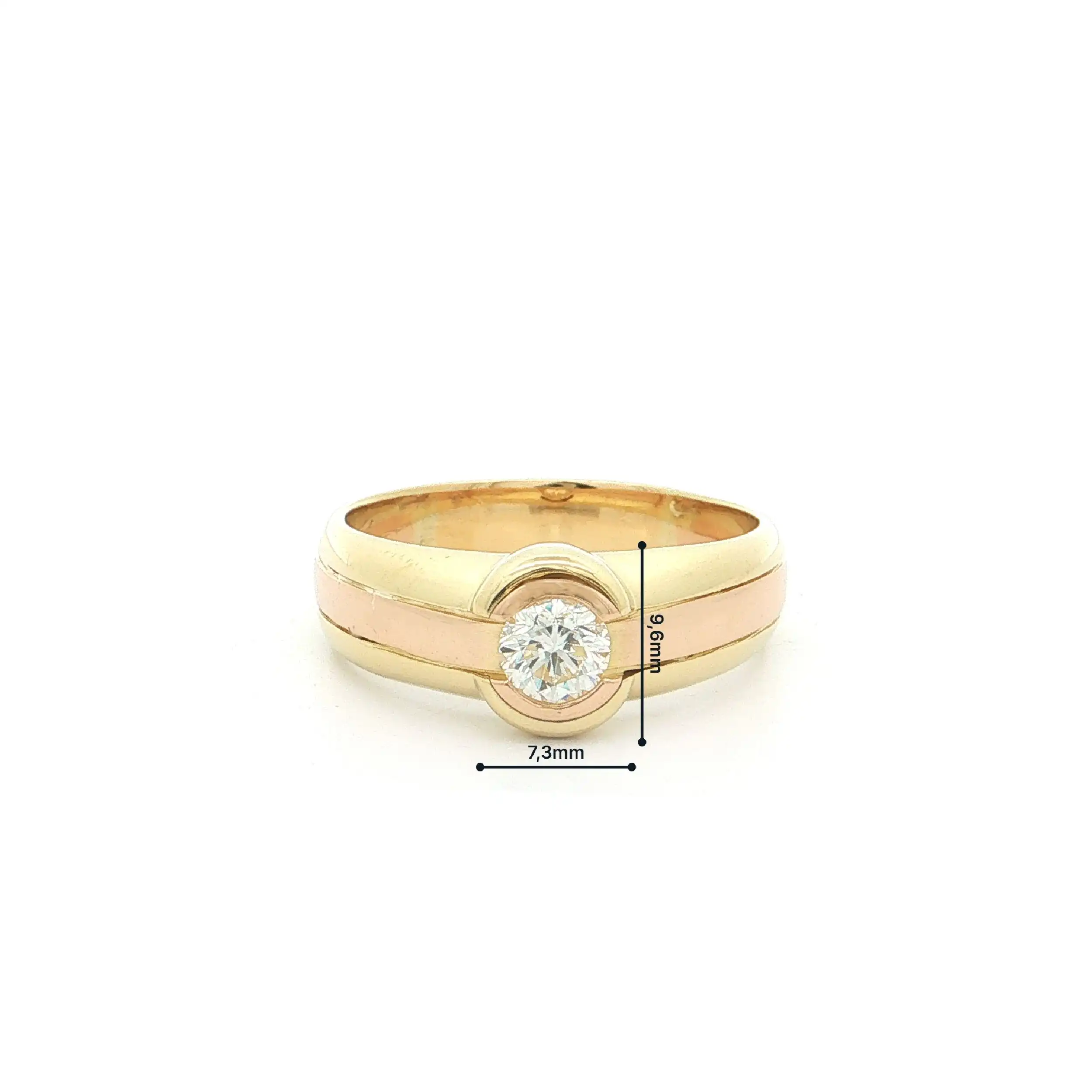 Ring Bicolor mit Brillant