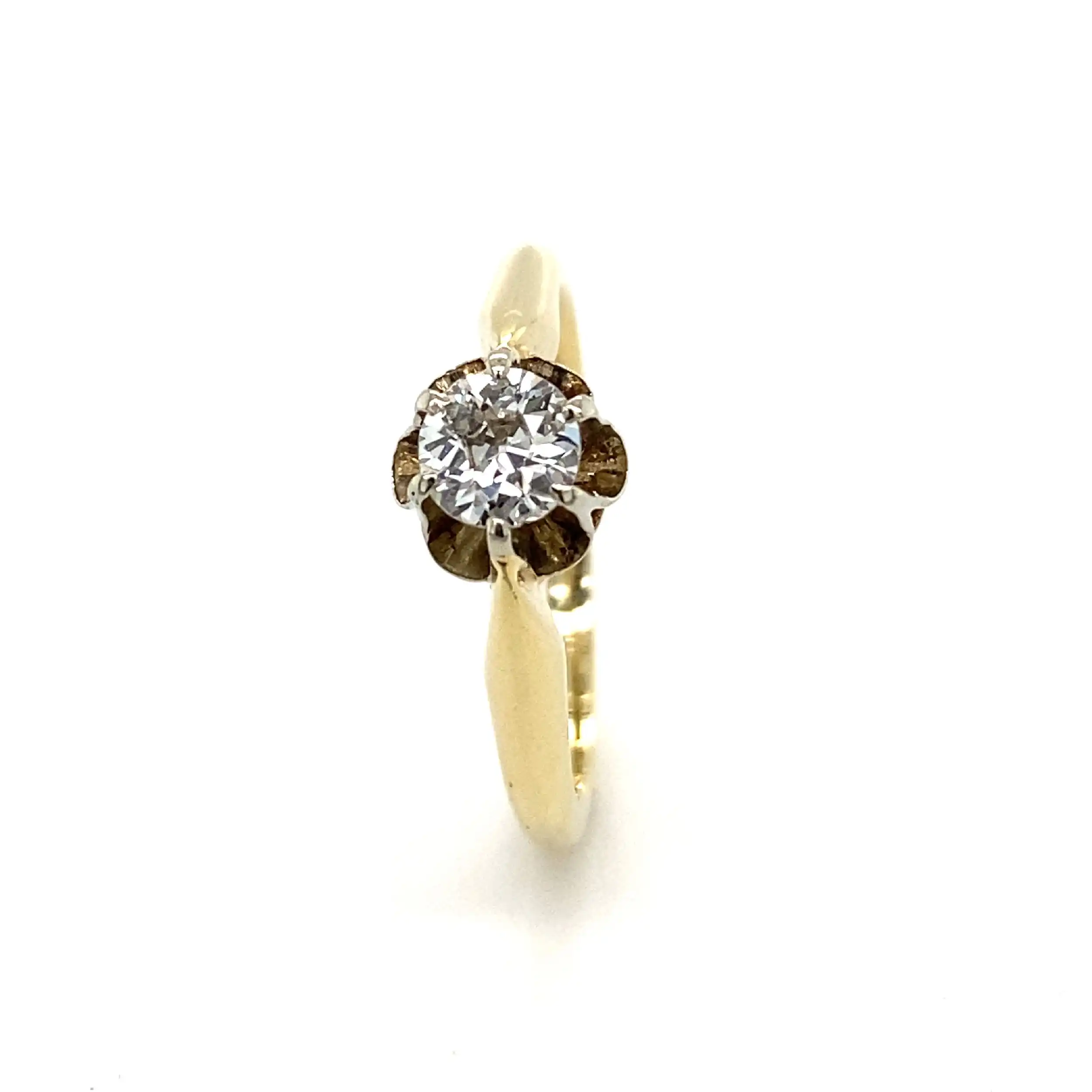 Ring Bicolor mit Altschliff Brillant Ring Bicolor mit Altschliff Brillant
