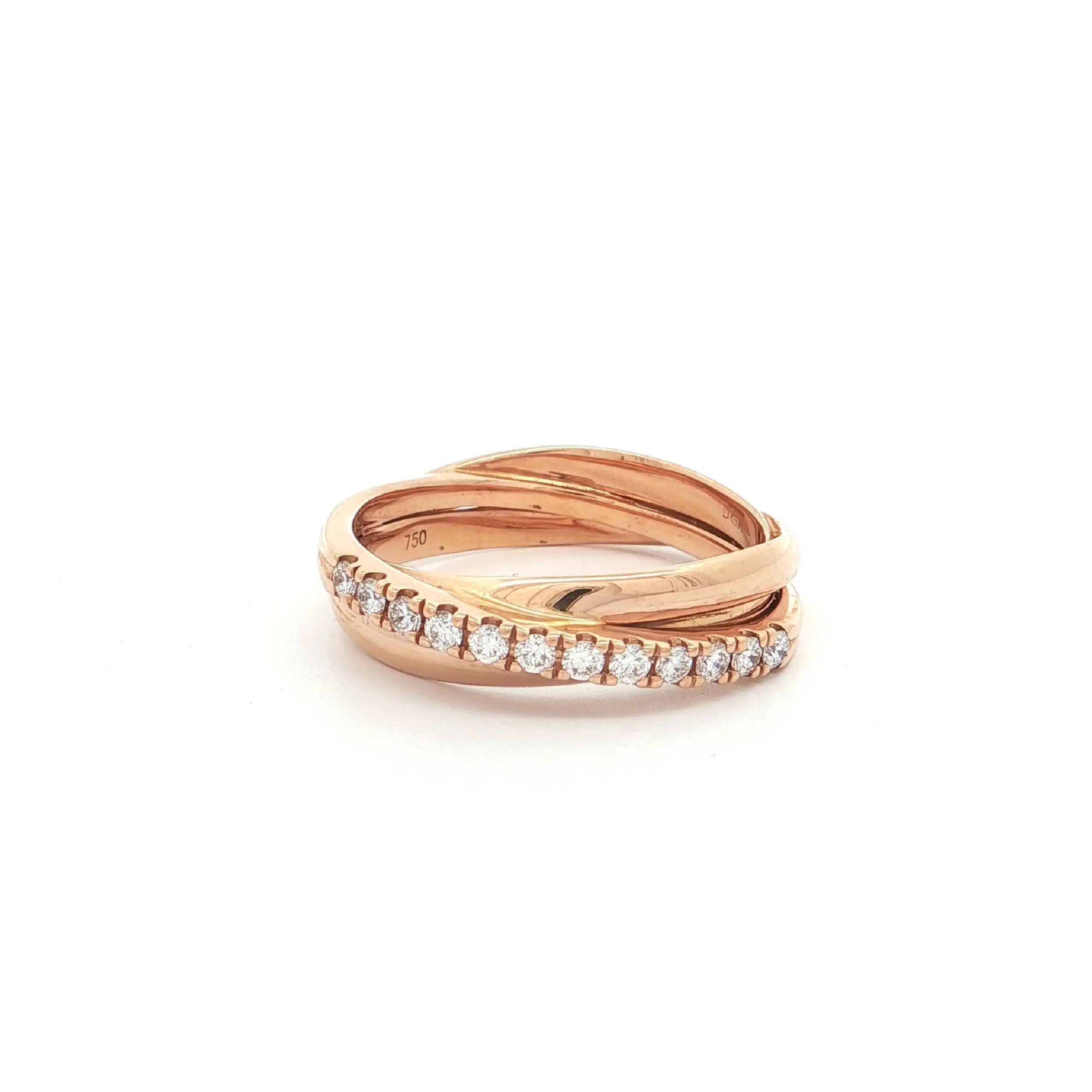Ring Roségold gedreht mit Brillanten Ring Roségold gedreht mit Brillanten