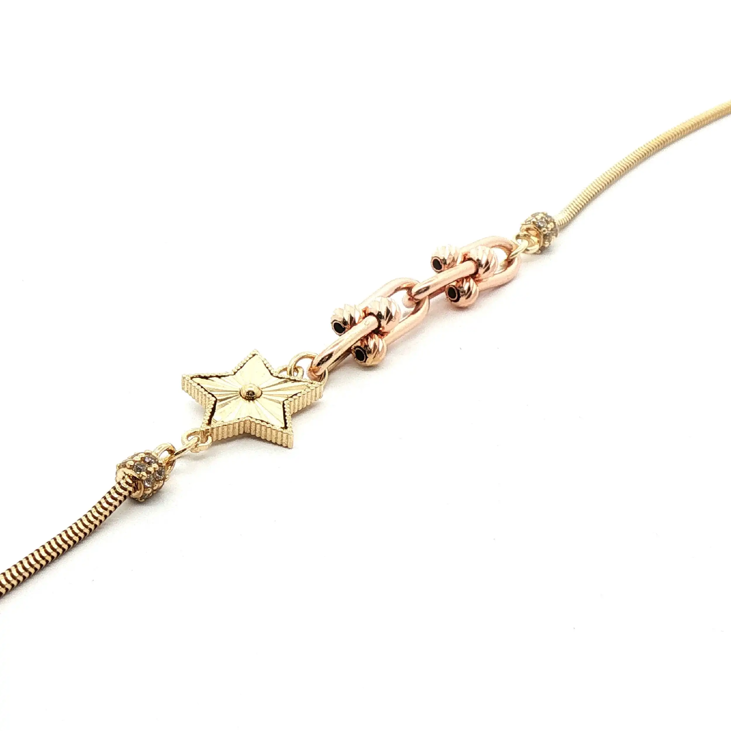 Armband Bicolor mit Stern und Zirkonia