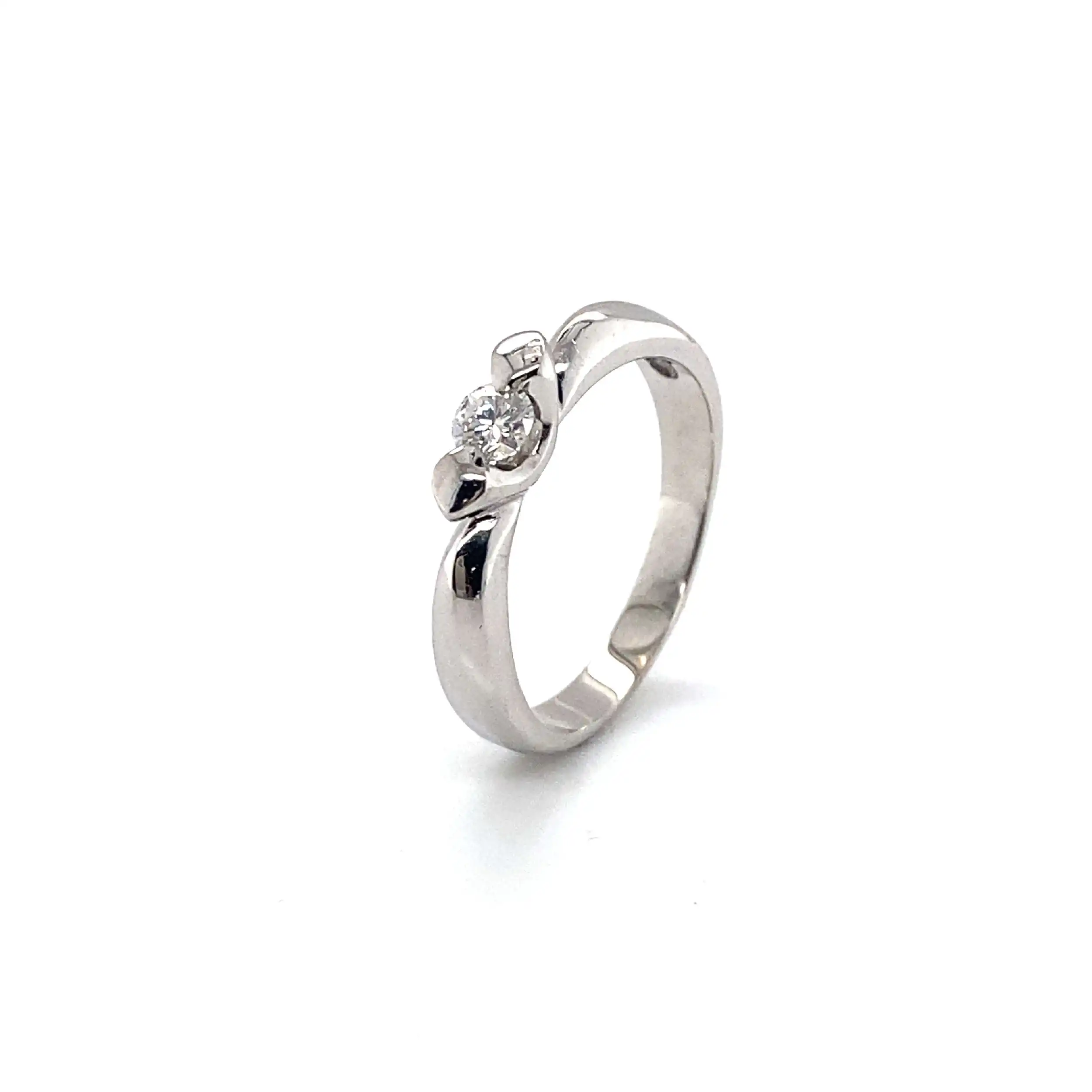 Ring Weißgold mit Brillant Ring Weißgold mit Brillant