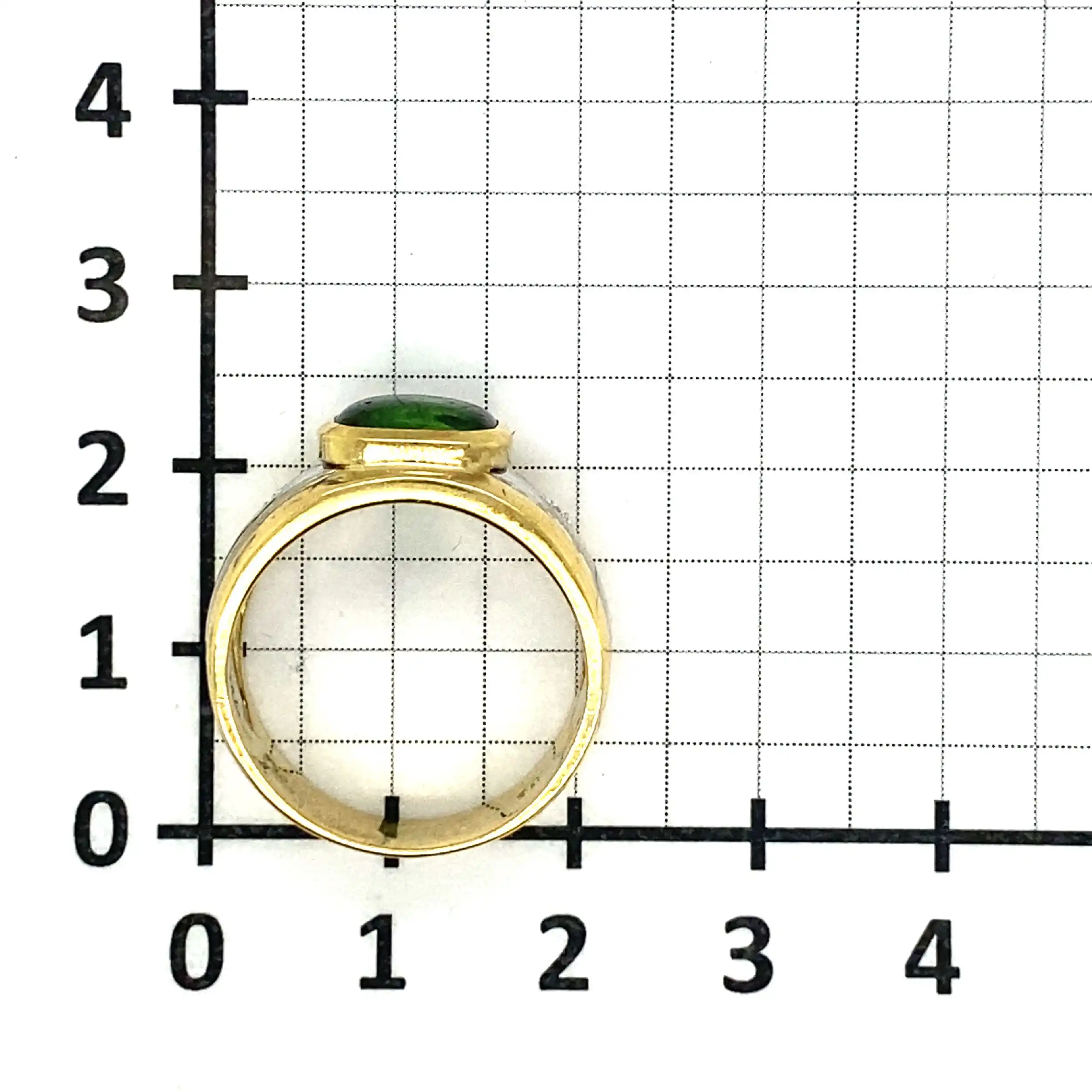 Ring Bicolor mit Brillanten und grünem Stein Ring Bicolor mit Brillanten und grünem Stein