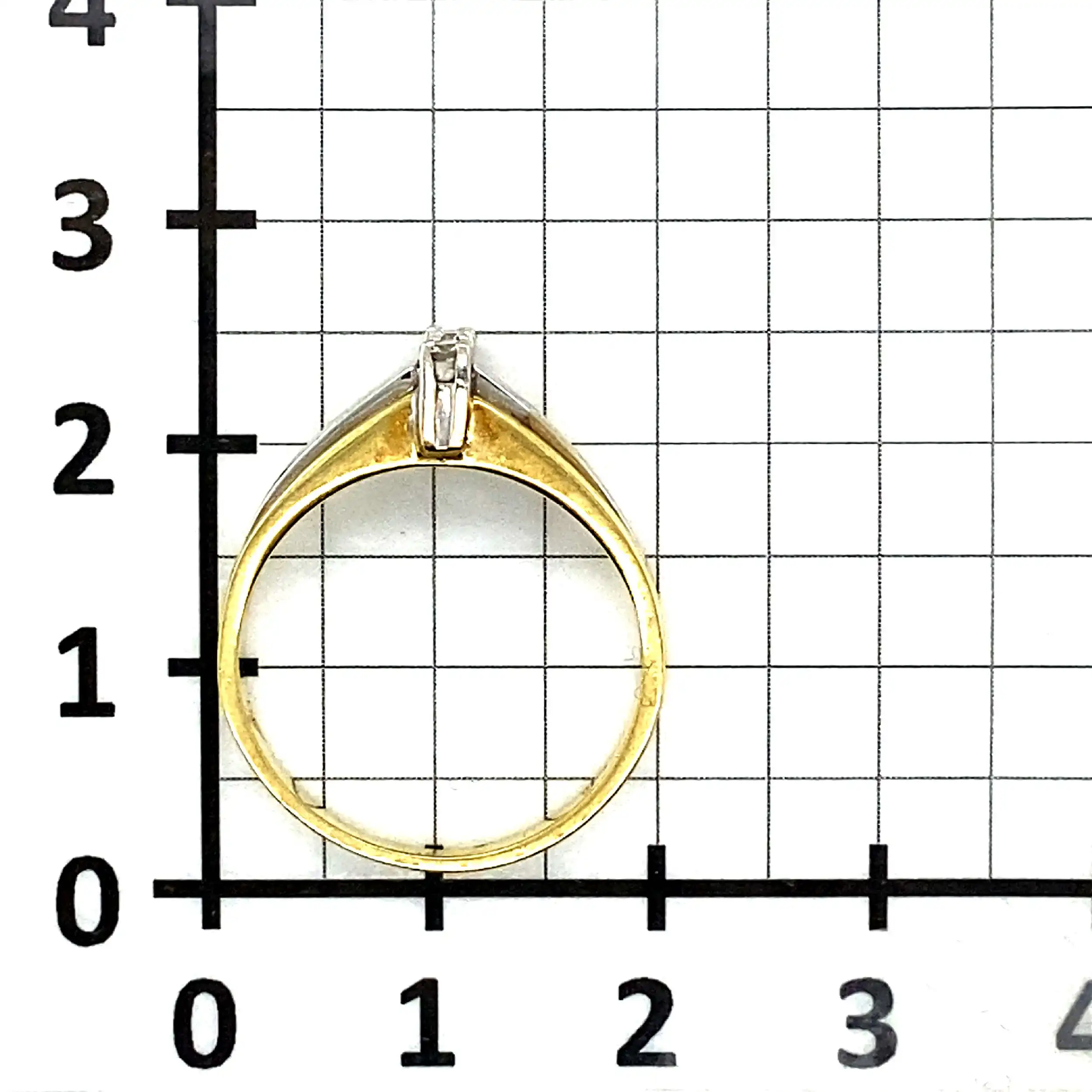 Ring Bicolor mit Brillanten, graviert mit 0,10ct Ring Bicolor mit Brillanten, graviert mit 0,10ct