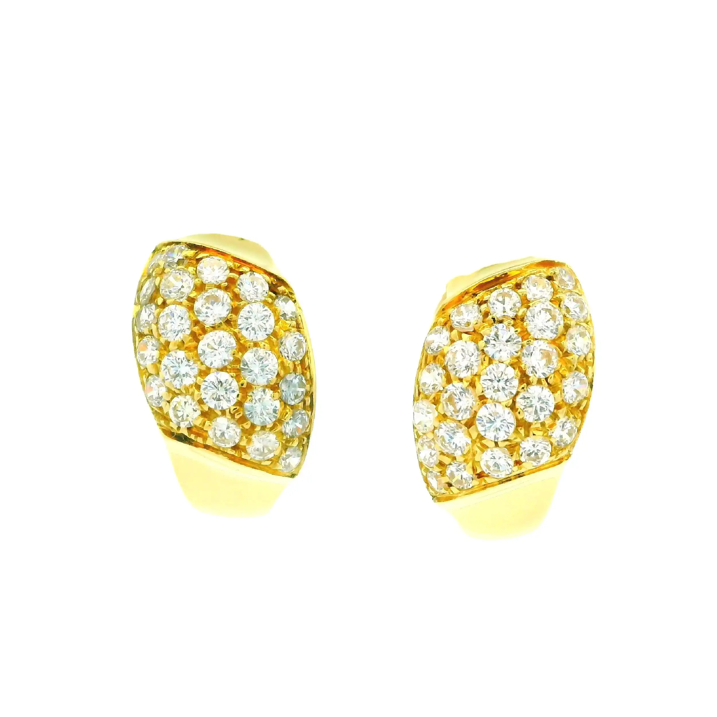 Ohrclips Gelbgold mit Zirkonia Ohrclips Gelbgold mit Zirkonia