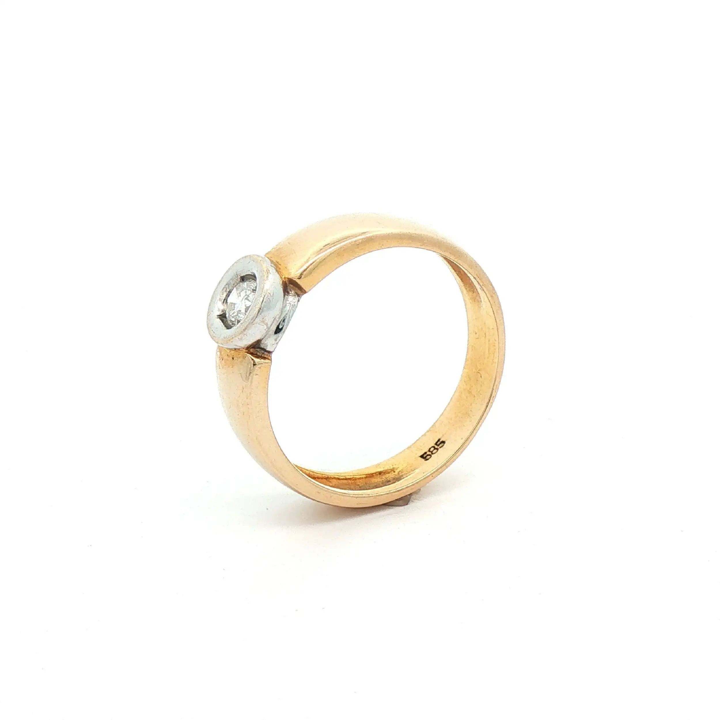Ring Bicolor mit Brillant