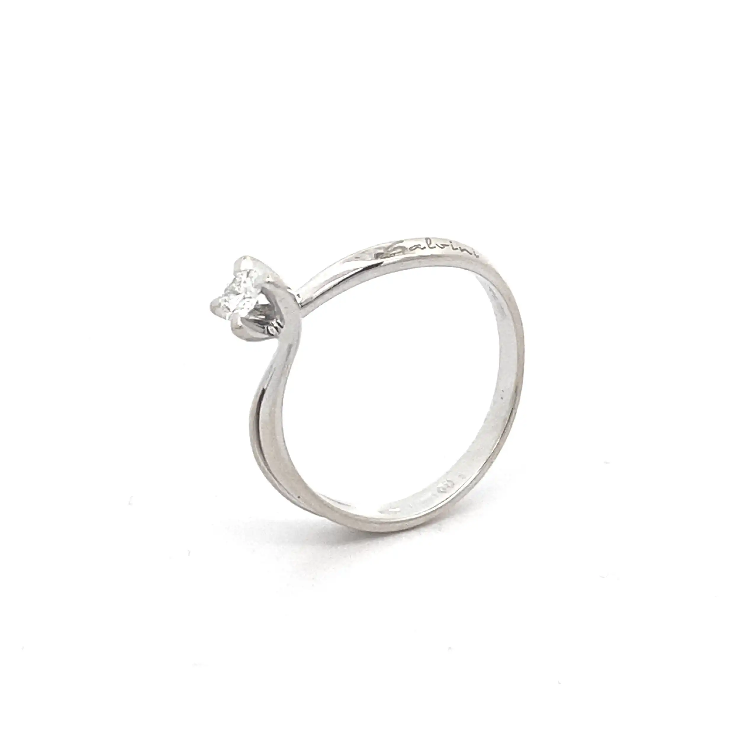 Ring Weißgold mit Brillant Ring Weißgold mit Brillant