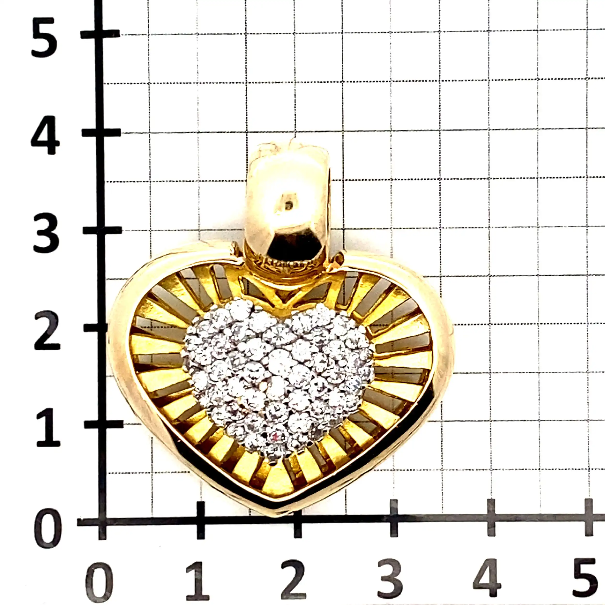Anhänger Bicolor Herz mit Zirkonia Anhänger Bicolor Herz mit Zirkonia