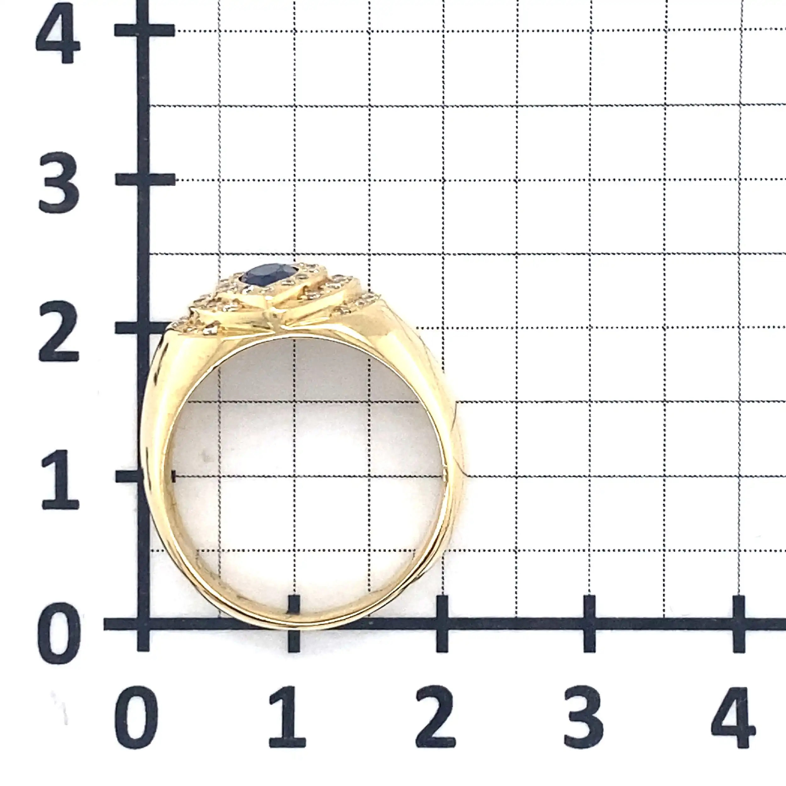 Ring mit Brillanten und Saphir - leicht beschädigt Ring mit Brillanten und Saphir - leicht beschädigt