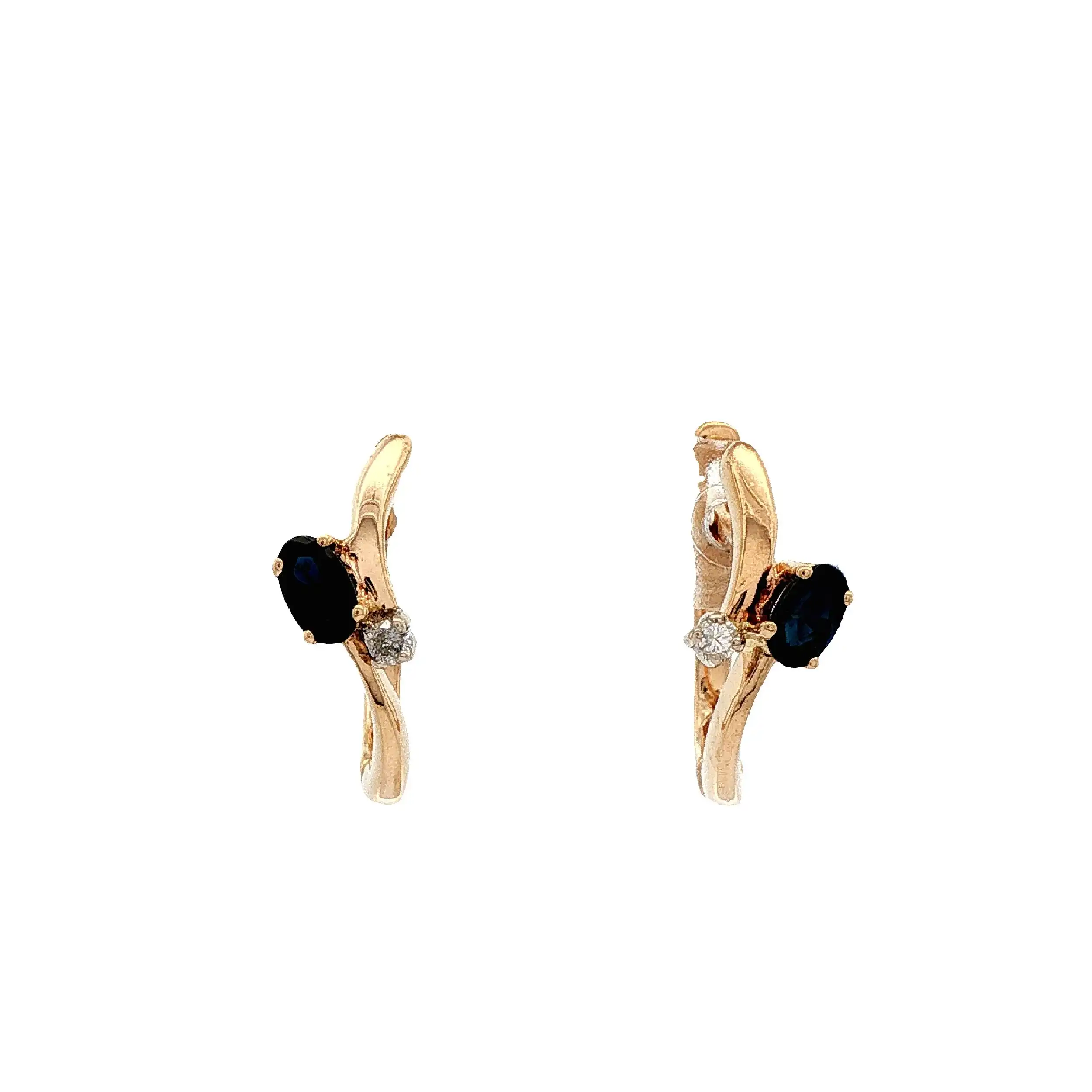 Ohrhänger Gelbgold mit Saphiren und Brillanten Ohrhänger Gelbgold mit Saphiren und Brillanten