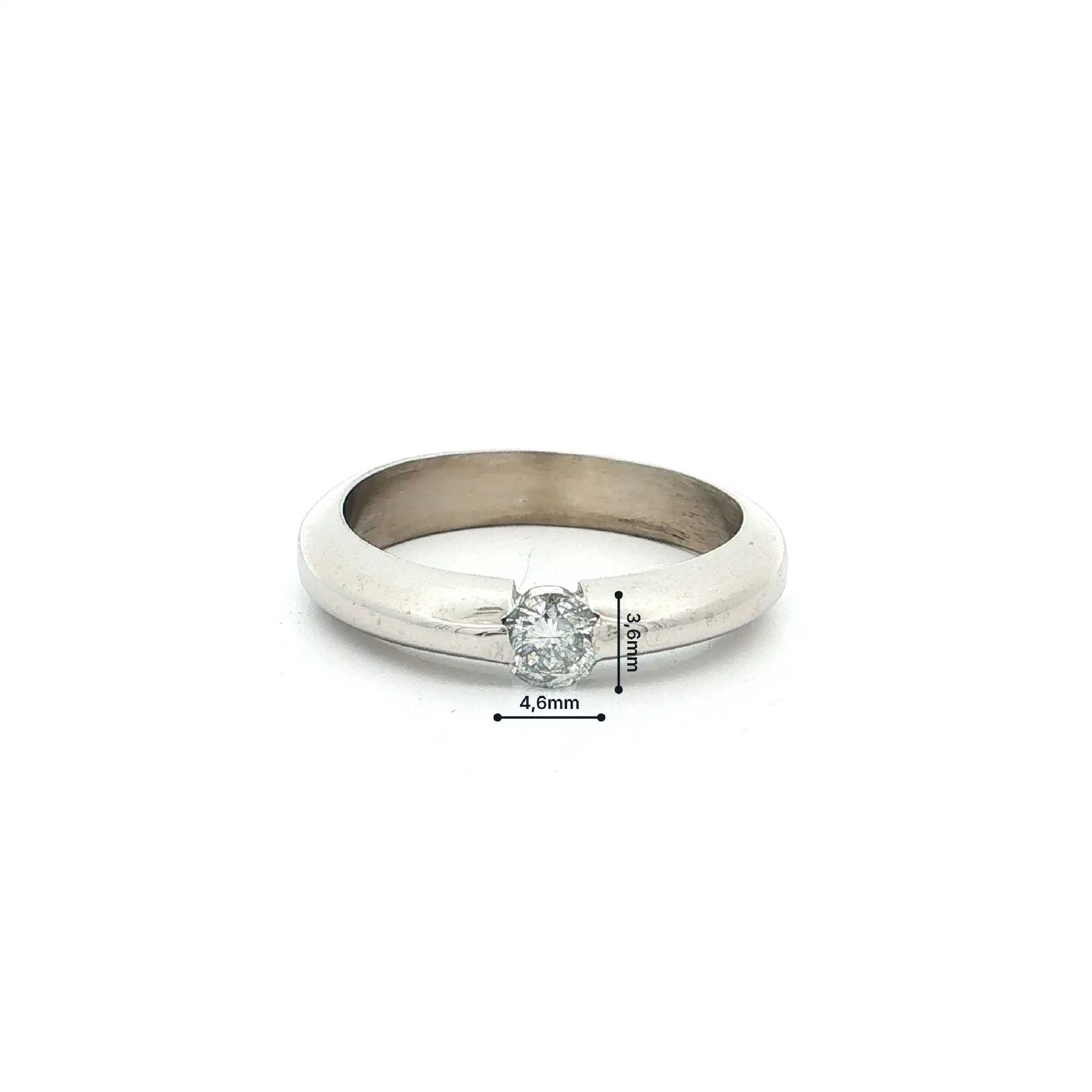 Solitärring Weißgold mit Brillant, graviert mit 0,25ct Solitärring Weißgold mit Brillant, graviert mit 0,25ct