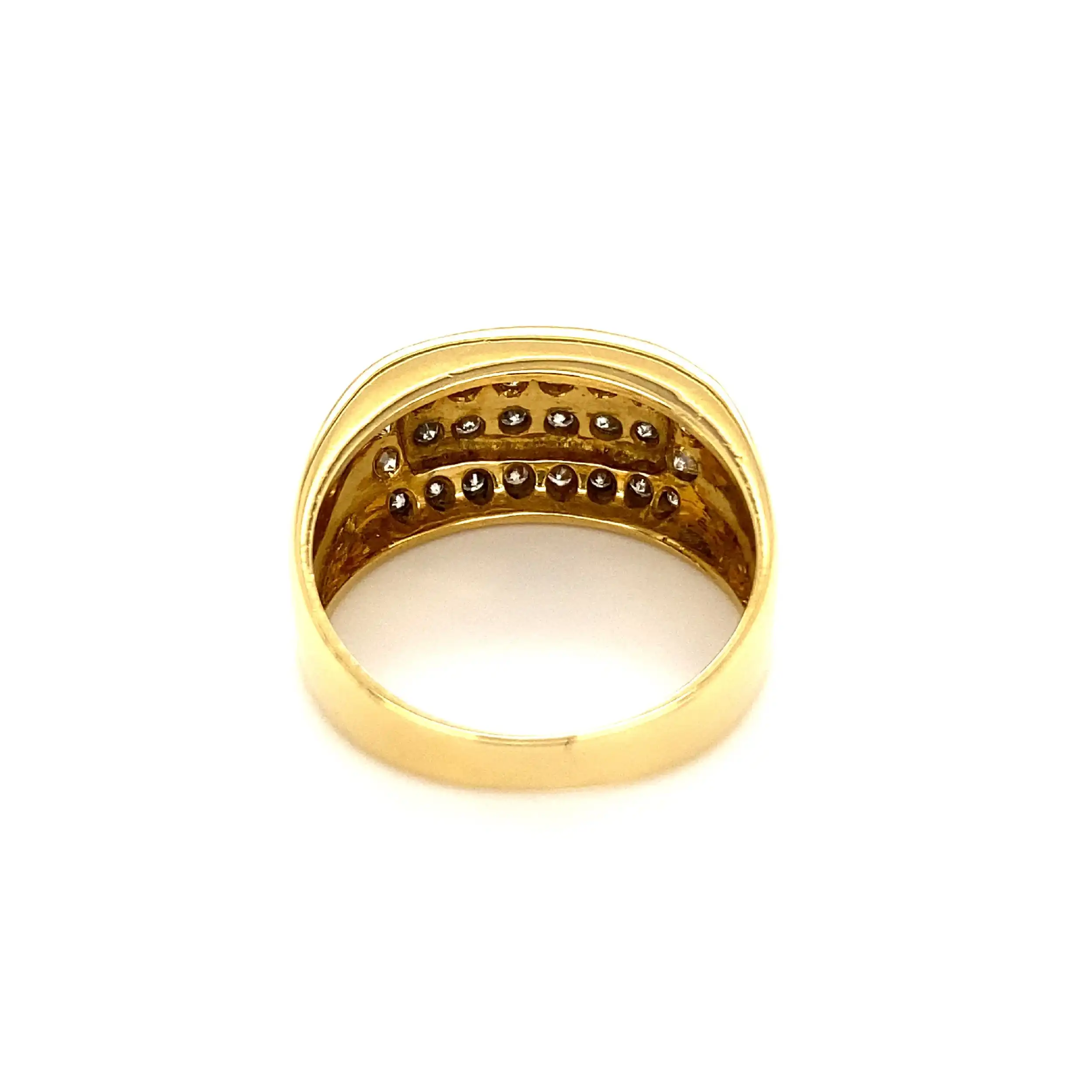 Ring Gelbgold mit Brillanten, graviert mit 0,65ct.