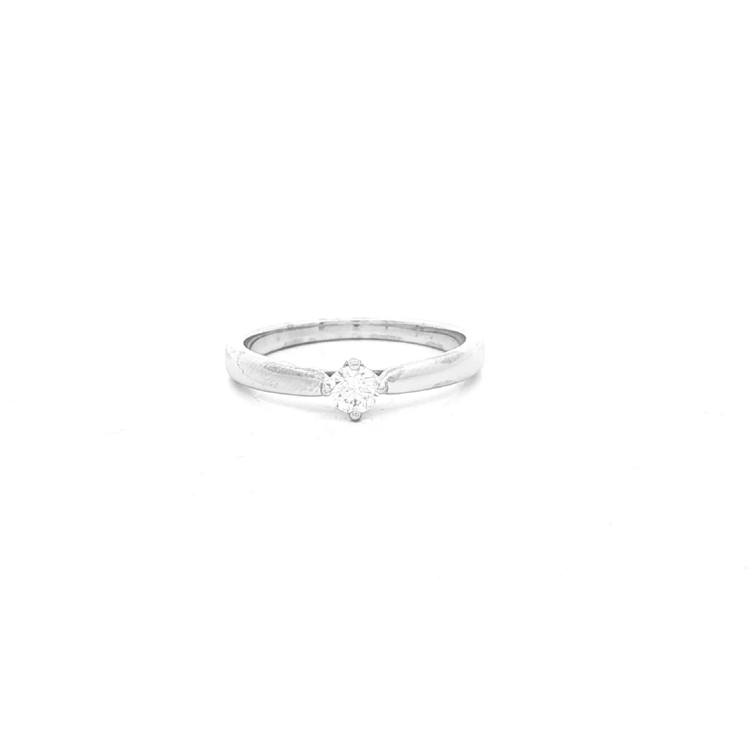 Solitärring Weißgold mit Brillant Solitär