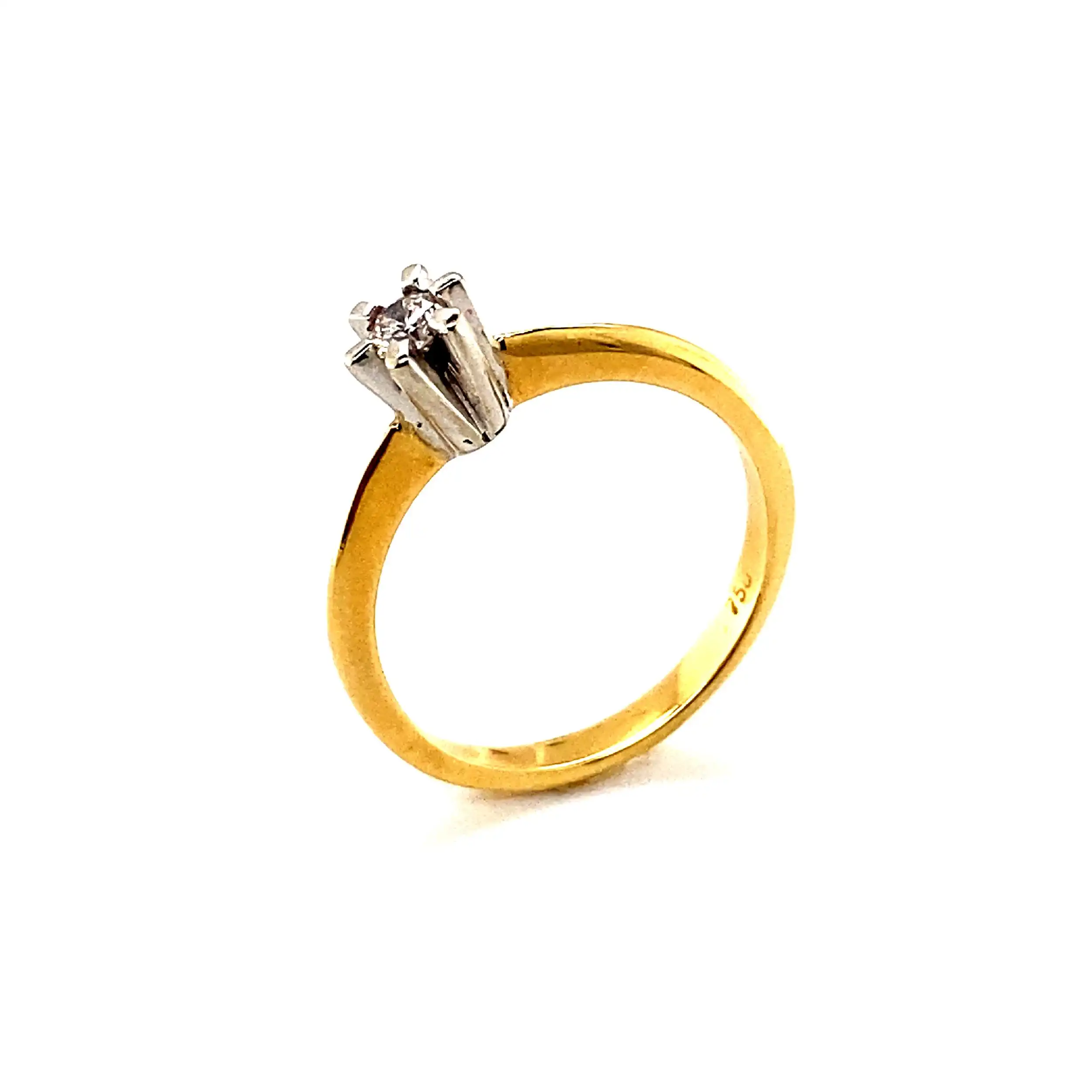 Ring Bicolor mit Brillant