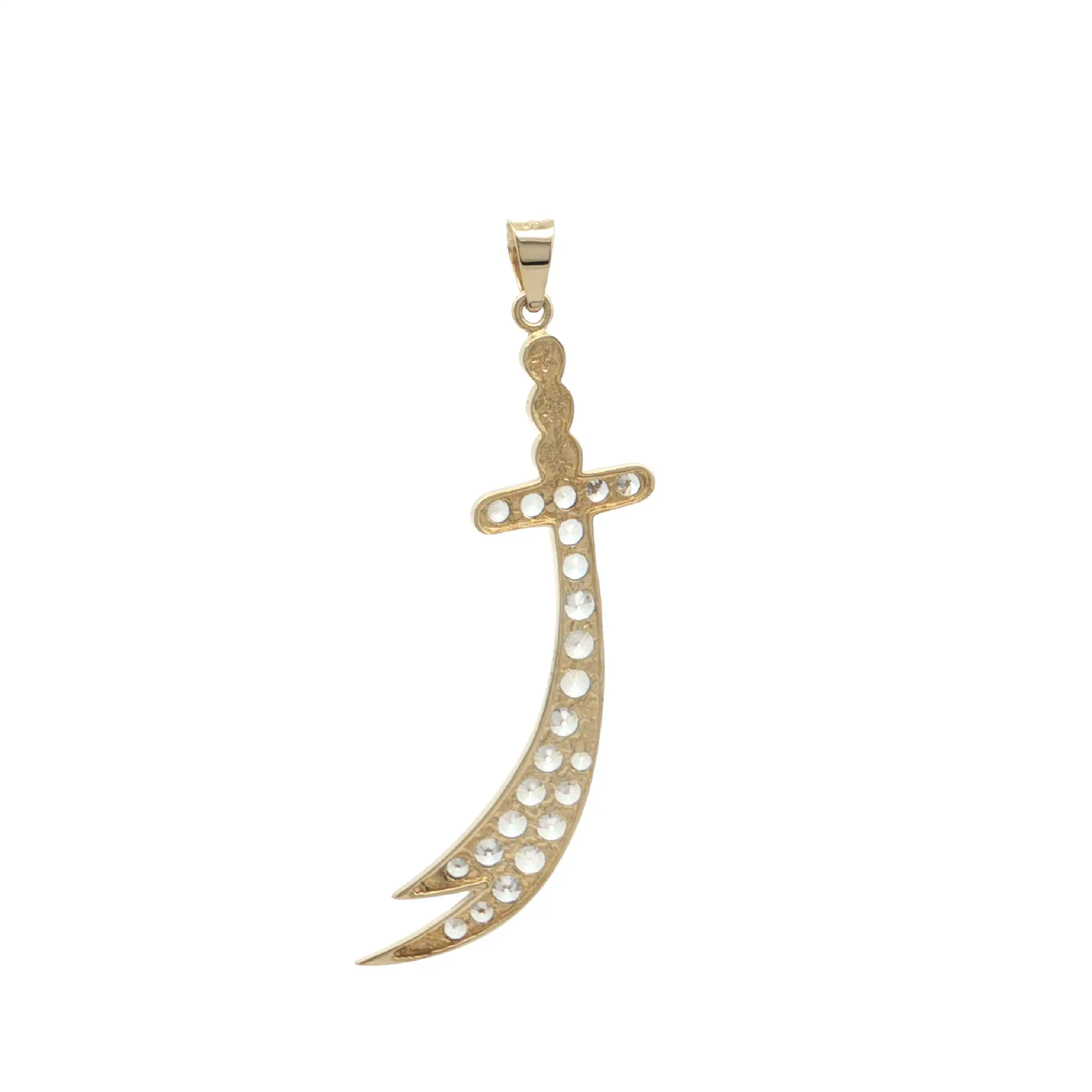 Anhänger Gelbgold "Säbel" mit Zirkonia Anhänger Gelbgold "Säbel" mit Zirkonia
