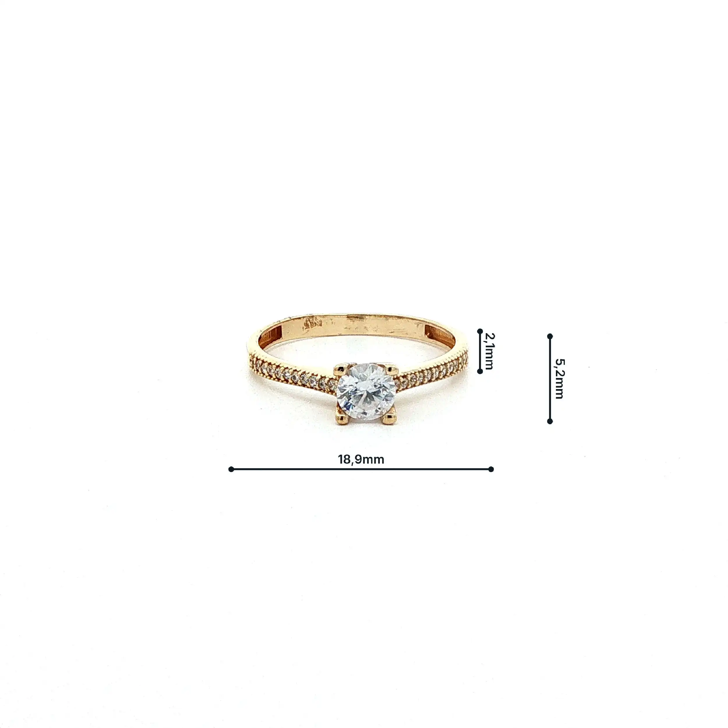 Ring Gelbgold mit Zirkonia