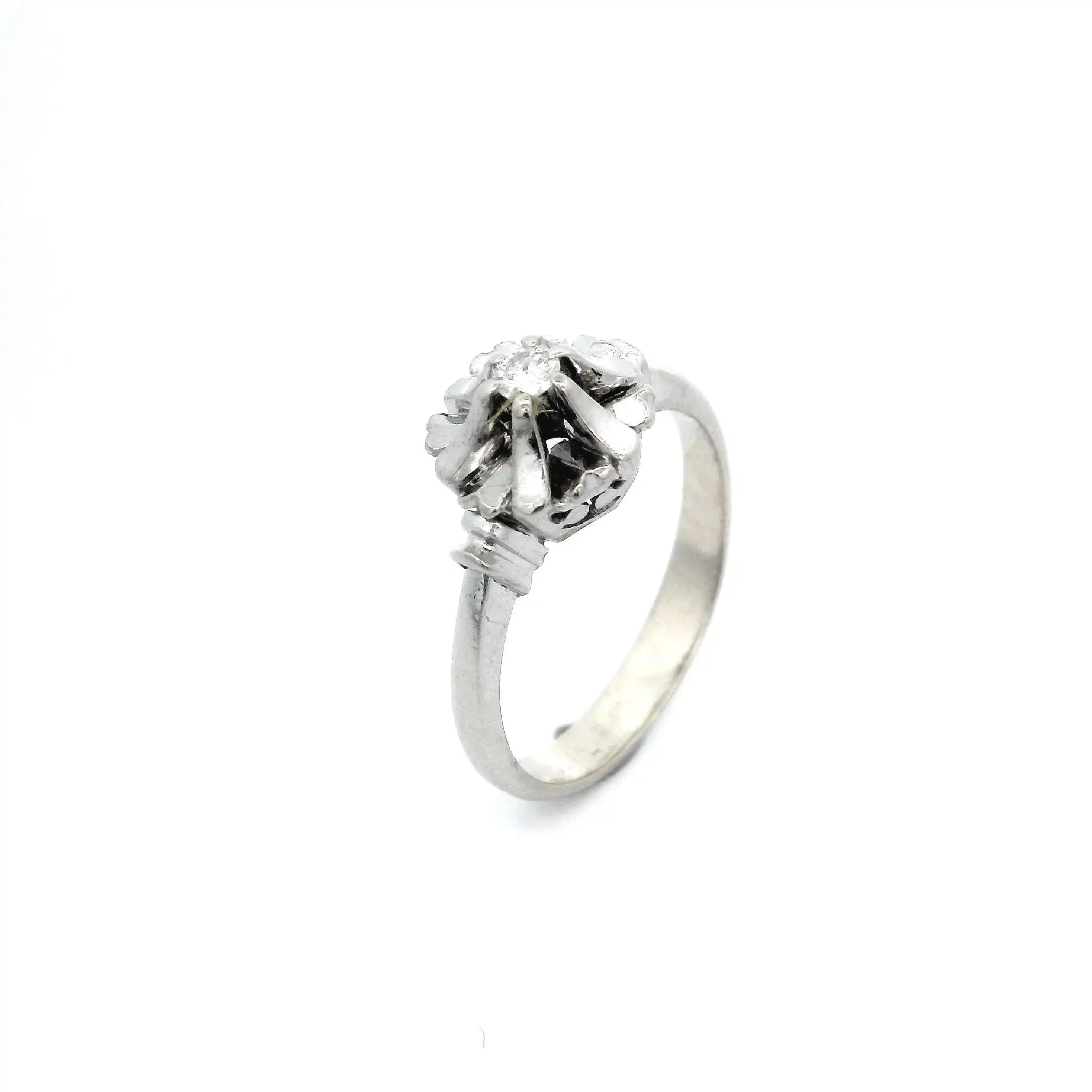 Ring Weißgold mit Brillant Ring Weißgold mit Brillant