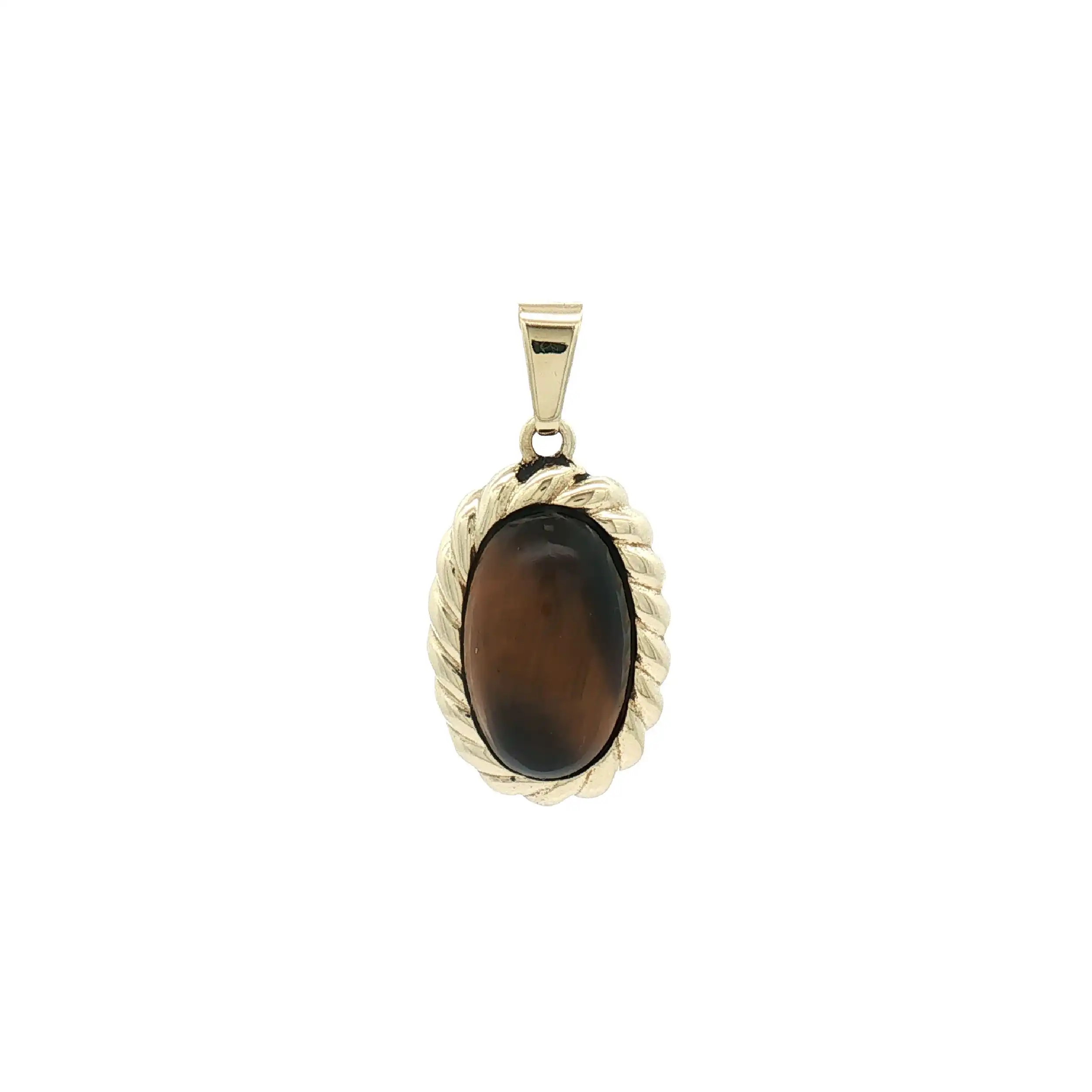 Anhänger Gelbgold mit Tigerauge Anhänger Gelbgold mit Tigerauge