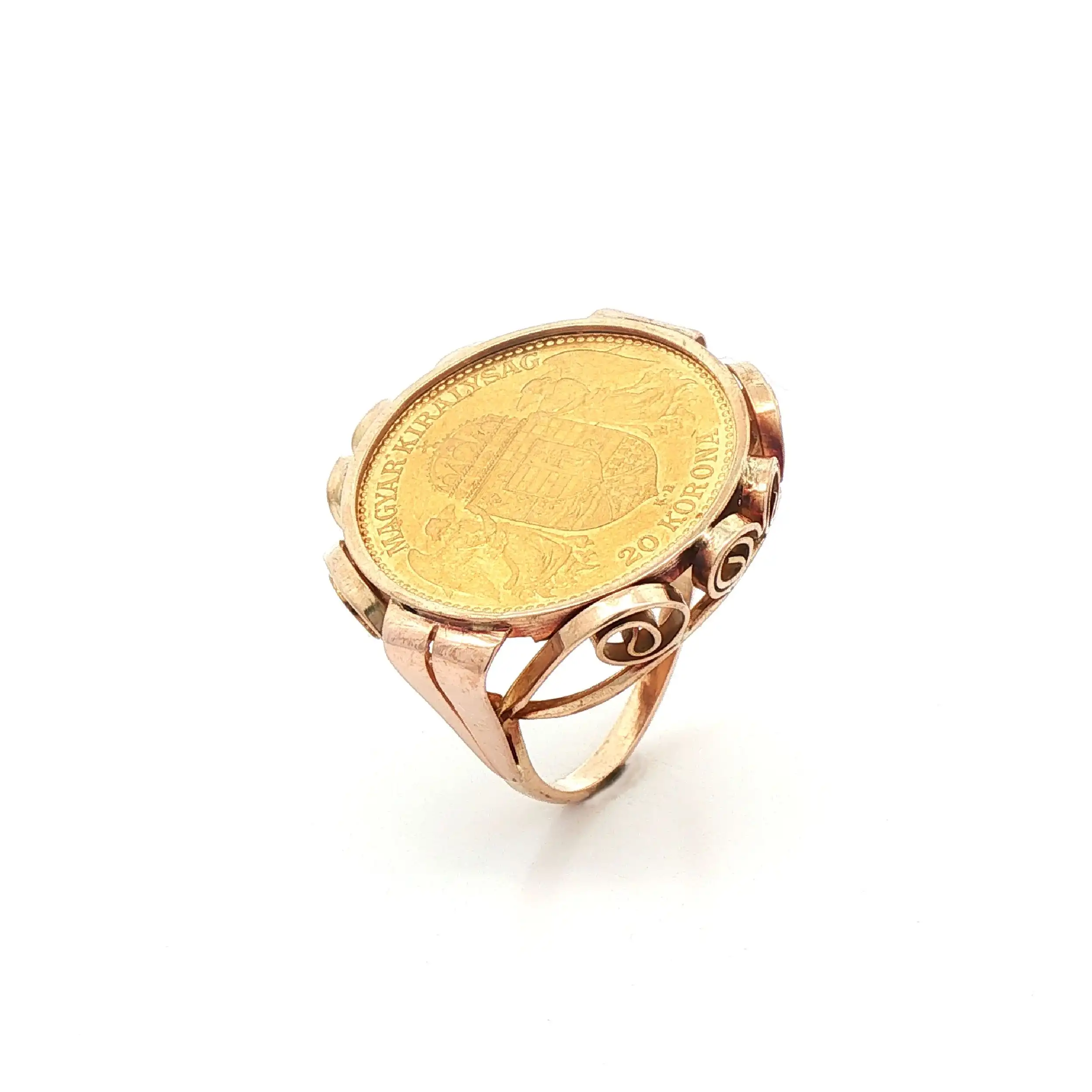 Ring Gelbgold mit 20 kronen Münze