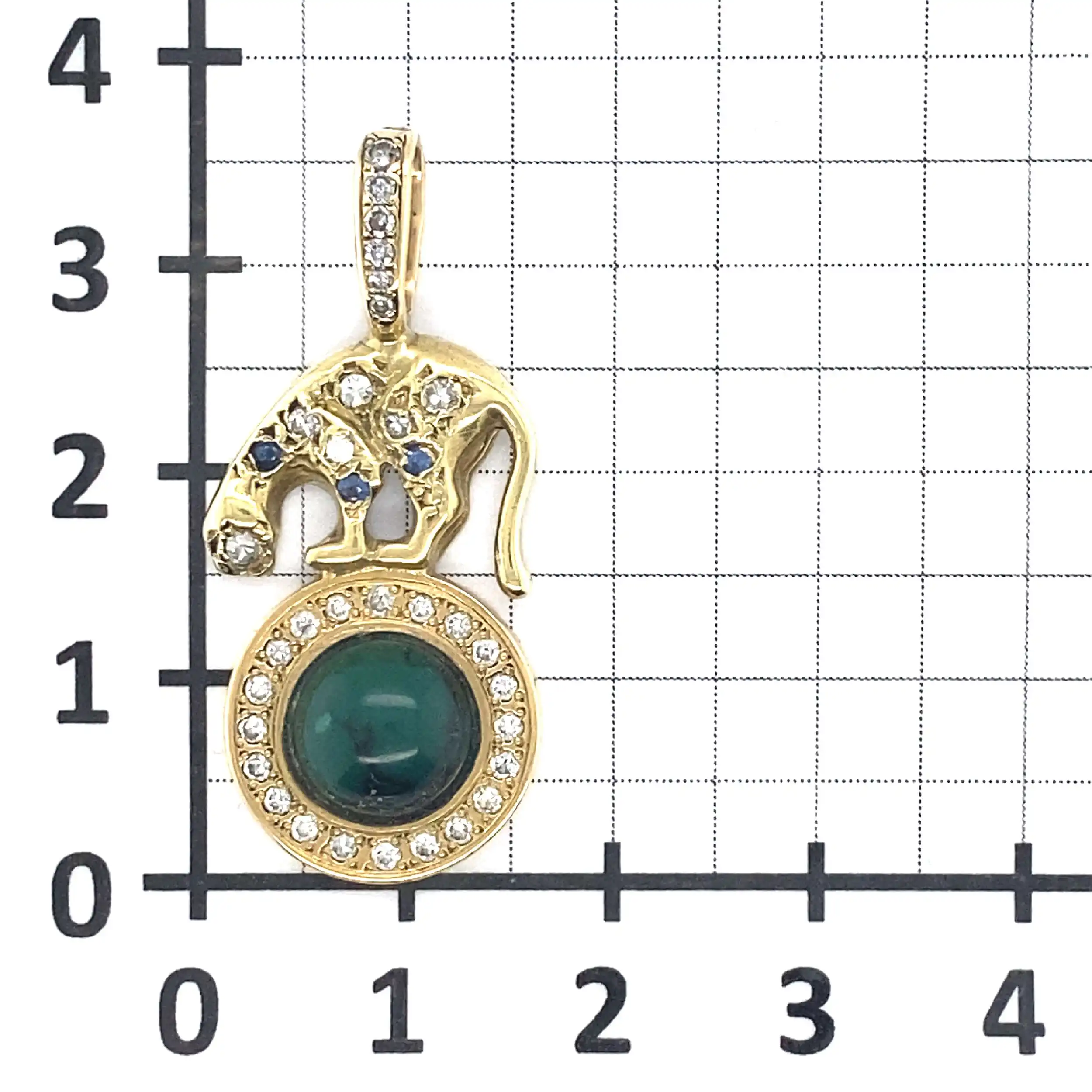 Anhänger Gelbgold mit Malachit und Brillanten Anhänger Gelbgold mit Malachit und Brillanten